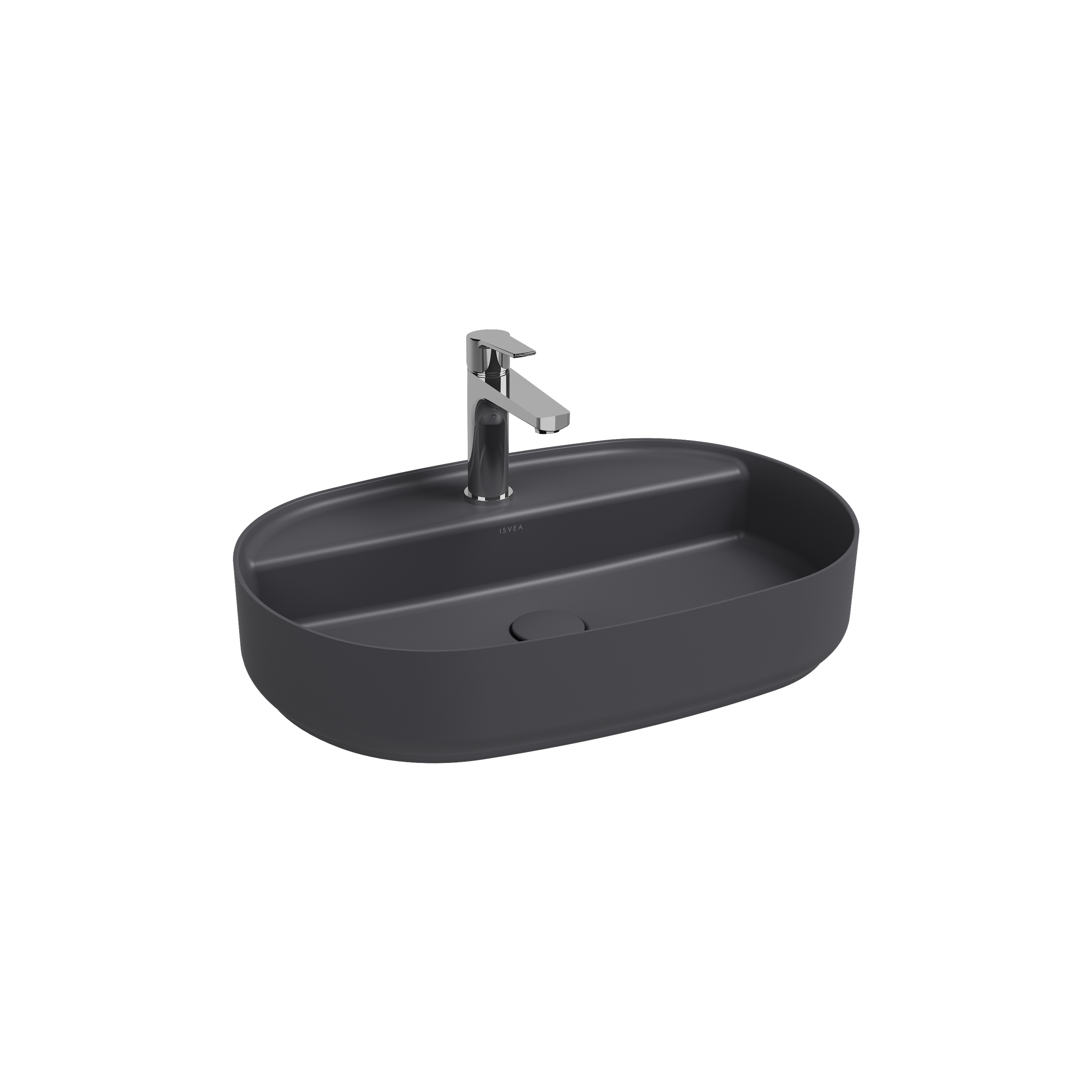 Infinity Counter Top Washbasin 60 cm Anthracite