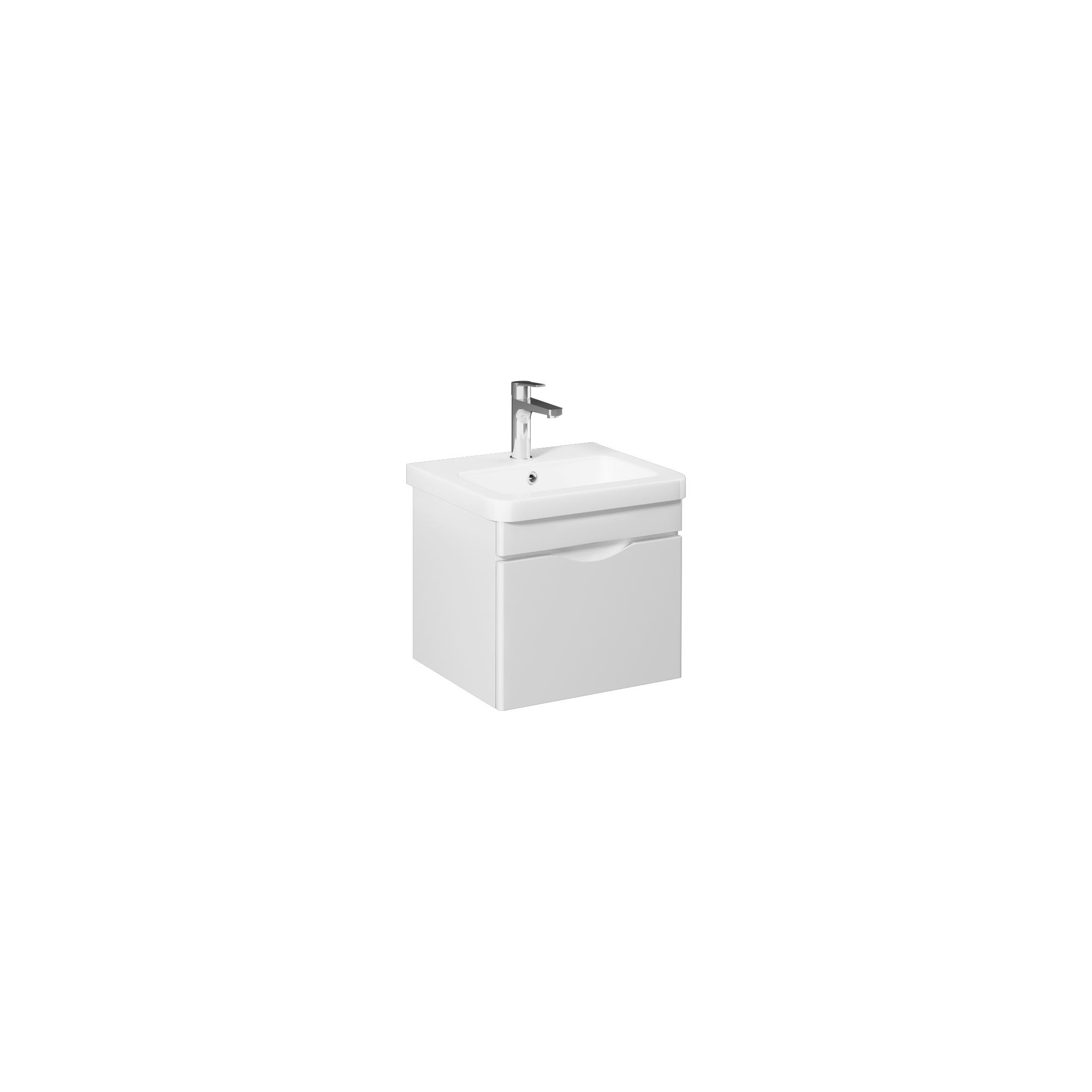 Neo 100cm Washbasin Unit With Single Drawer (10PS50100SV included) White