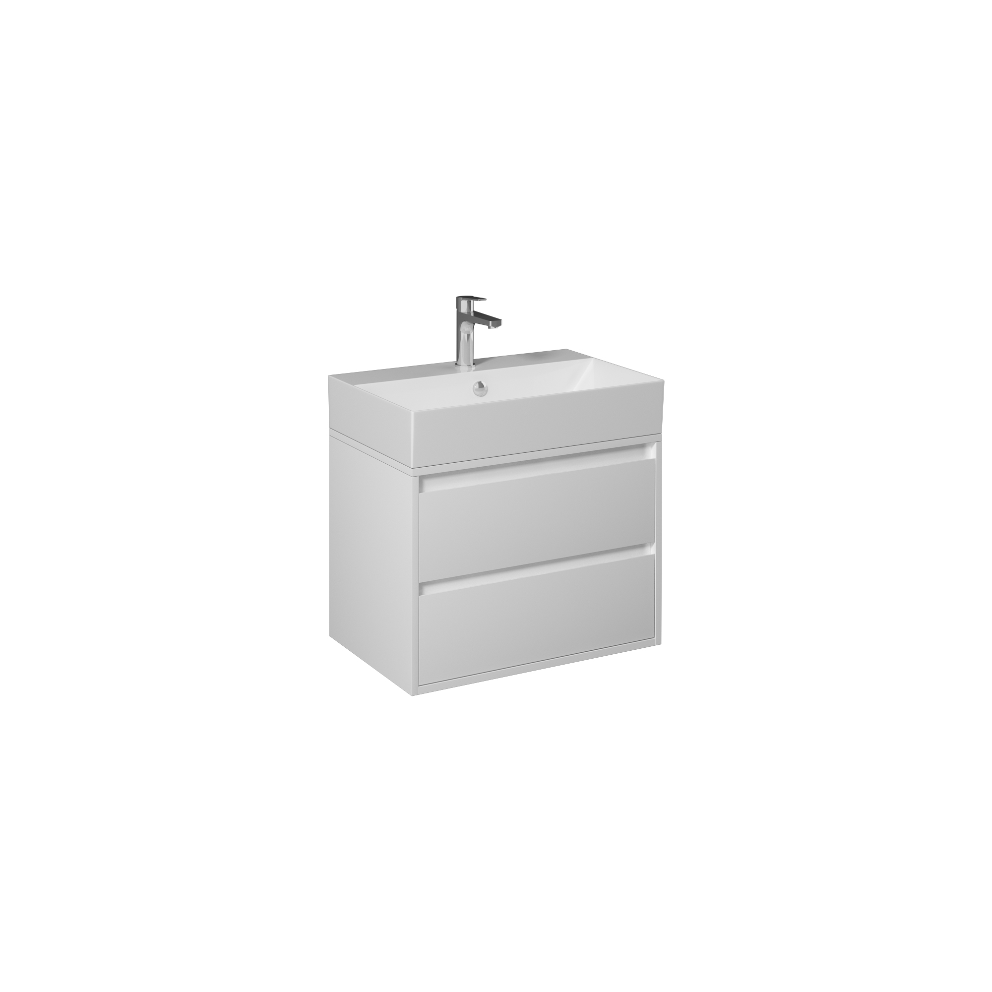 Pro 120cm Washbasin Unit With Single Drawer (10SL50121SV included) White 