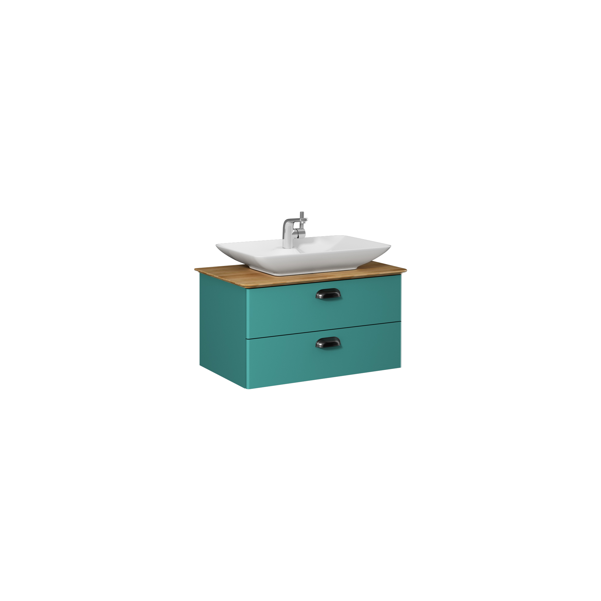 Bei 80cm Washbasin Unit (10SQ50065 included) Mint Turquoise