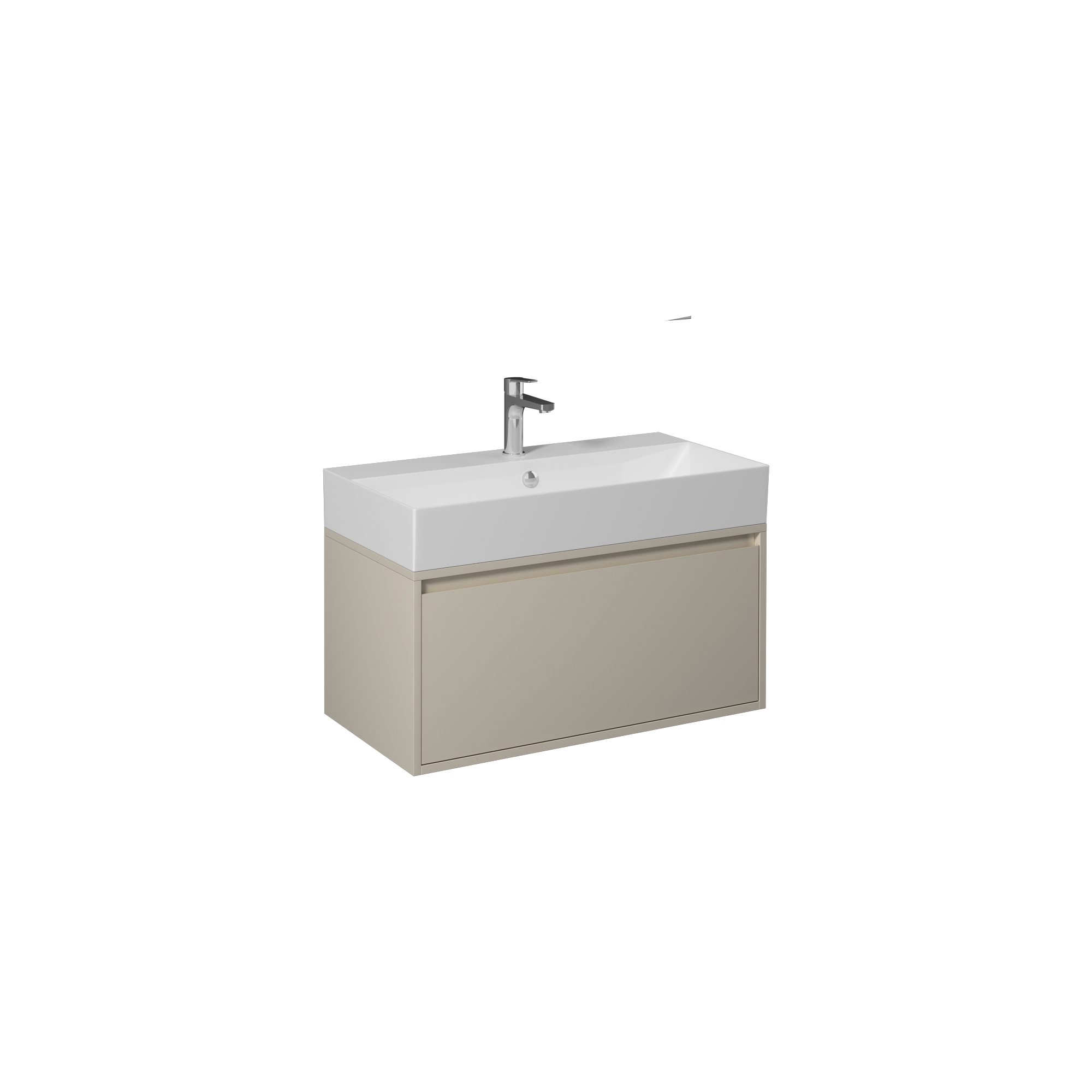 Pro 50cm Washbasin Unit With Two Drawers (10SF50051SV included) Sand Beige