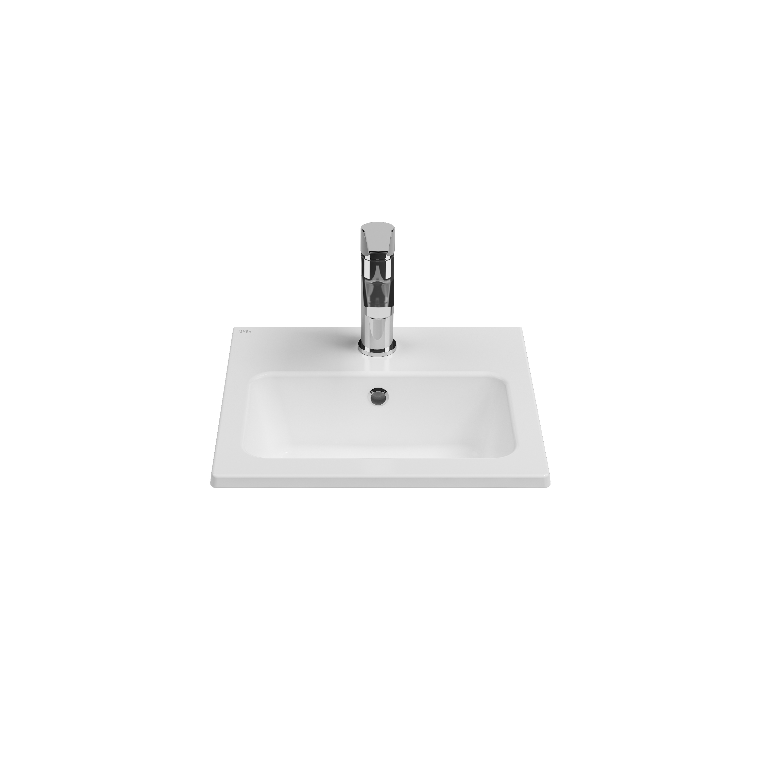 SistemaT Flat Washbasin 40 cm White