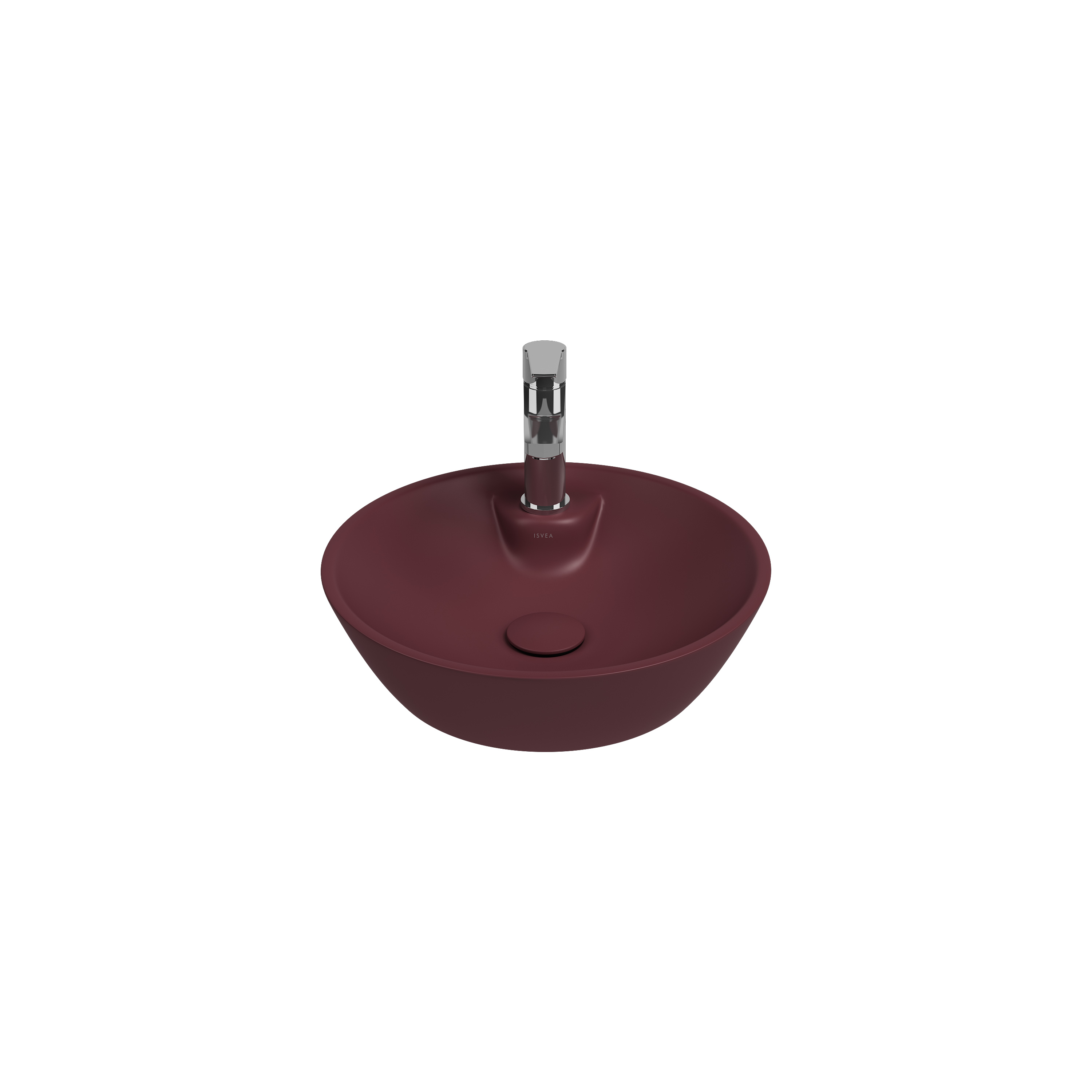 SistemaY Soft Bowl Washbasin 45 cm Maroon Red