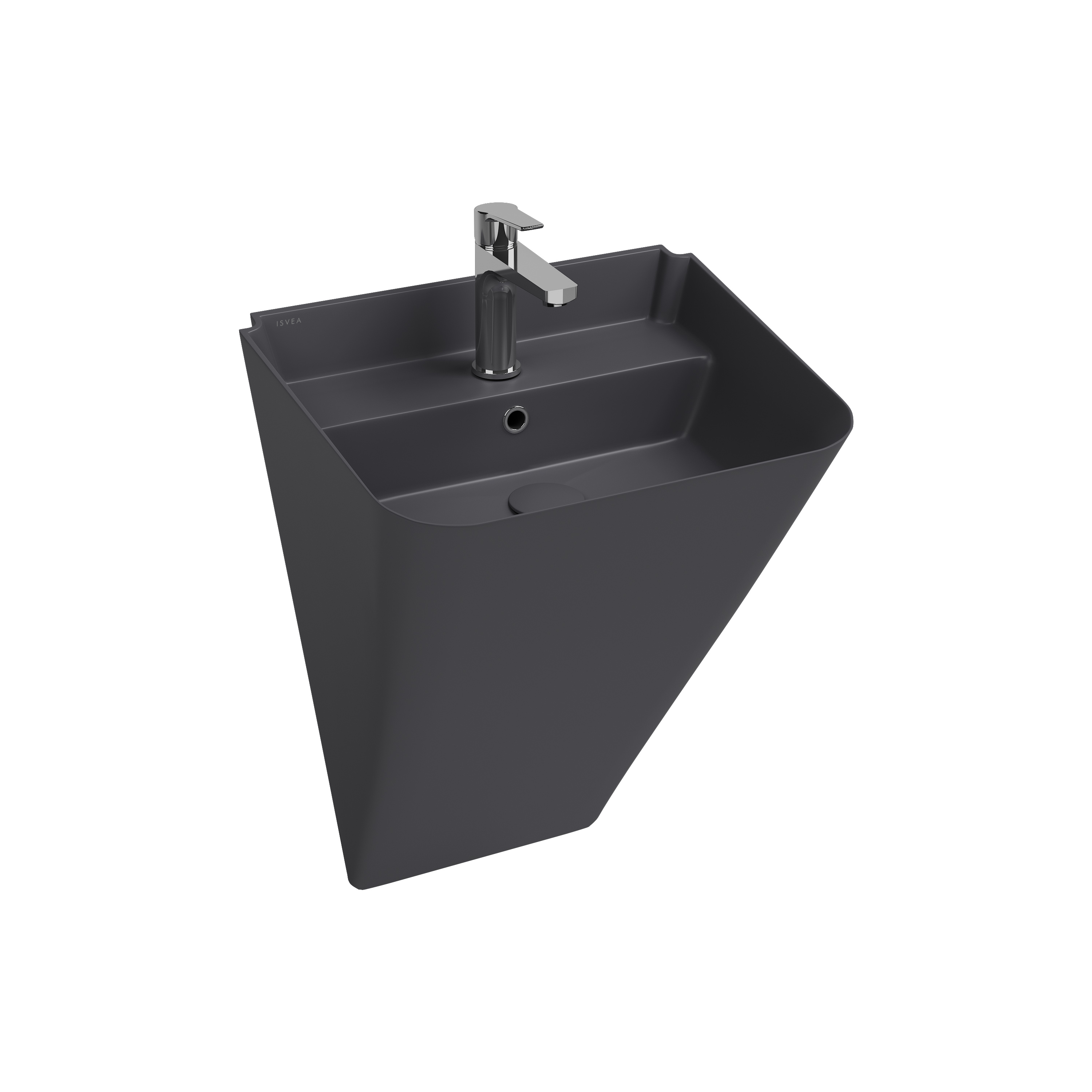 Sott Aqua Asma Monoblok Lavabo 50 cm Antrasit