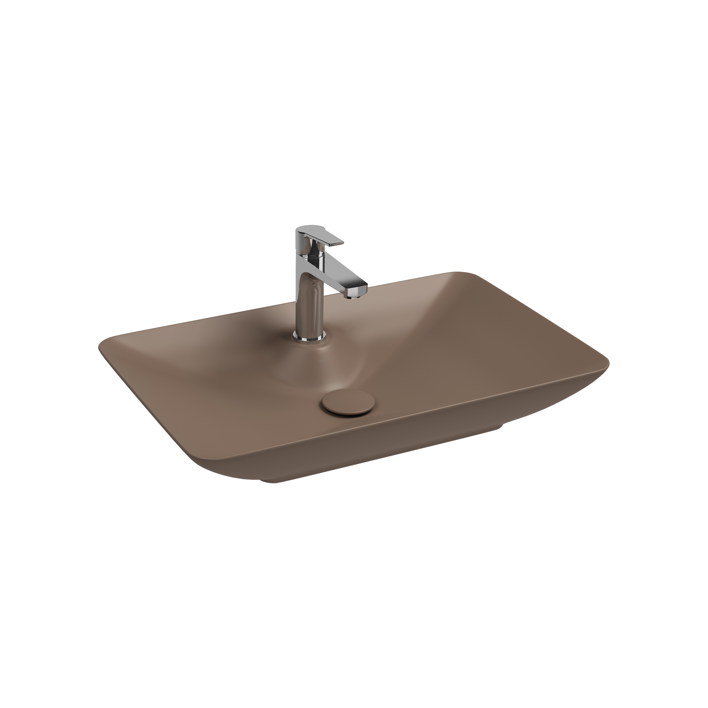 SistemaY Clear Bowl Washbasin 65 cm Taupe