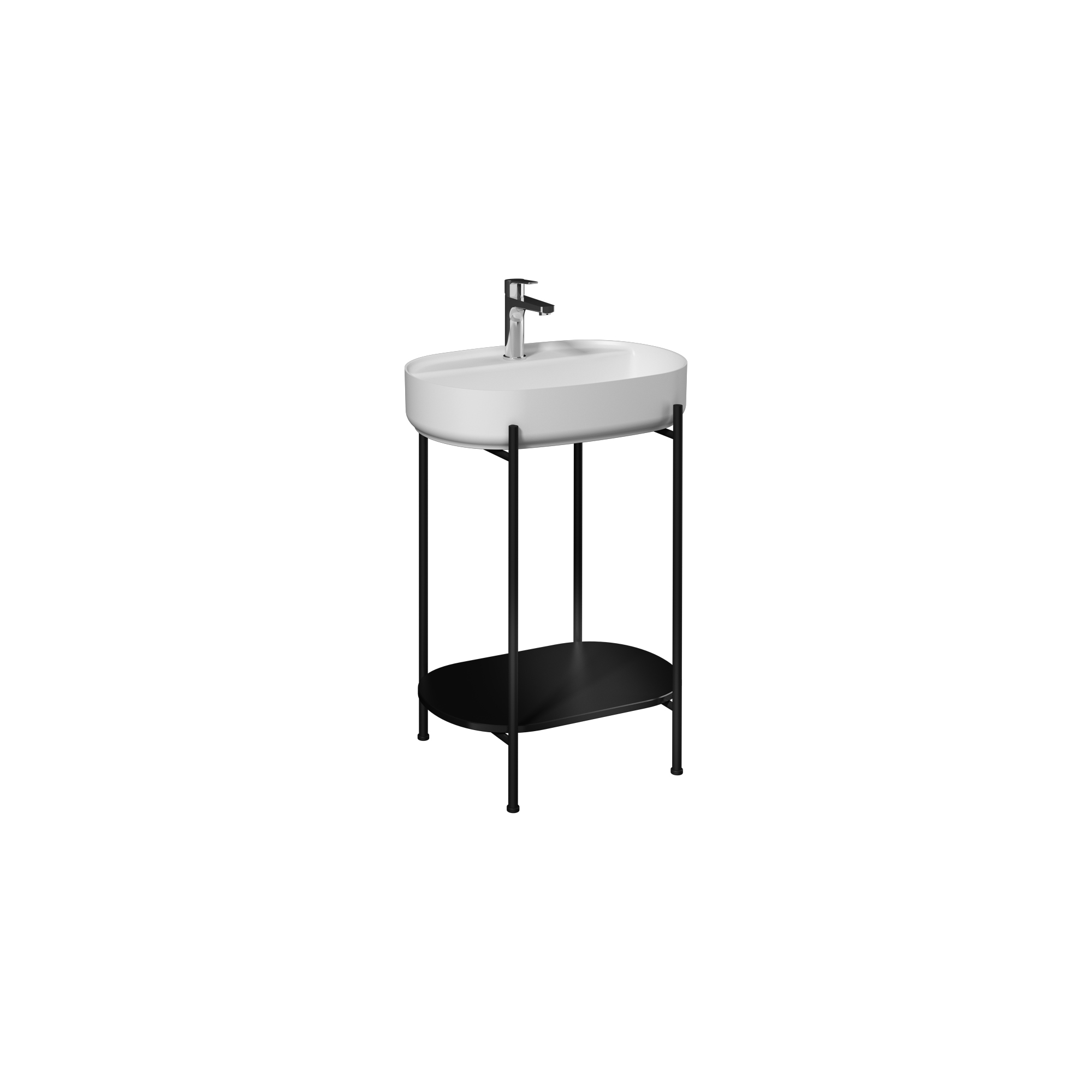 Puno 60cm Washbasin Unit (10NF65060 2S included) Black