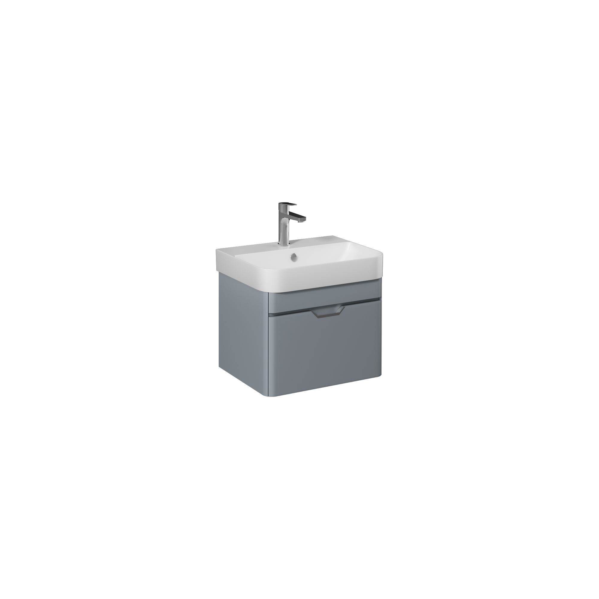 Fonte 57cm Lavabo Dolabı,2 Çekmece(10SQ50057 dahil) Açık Gri