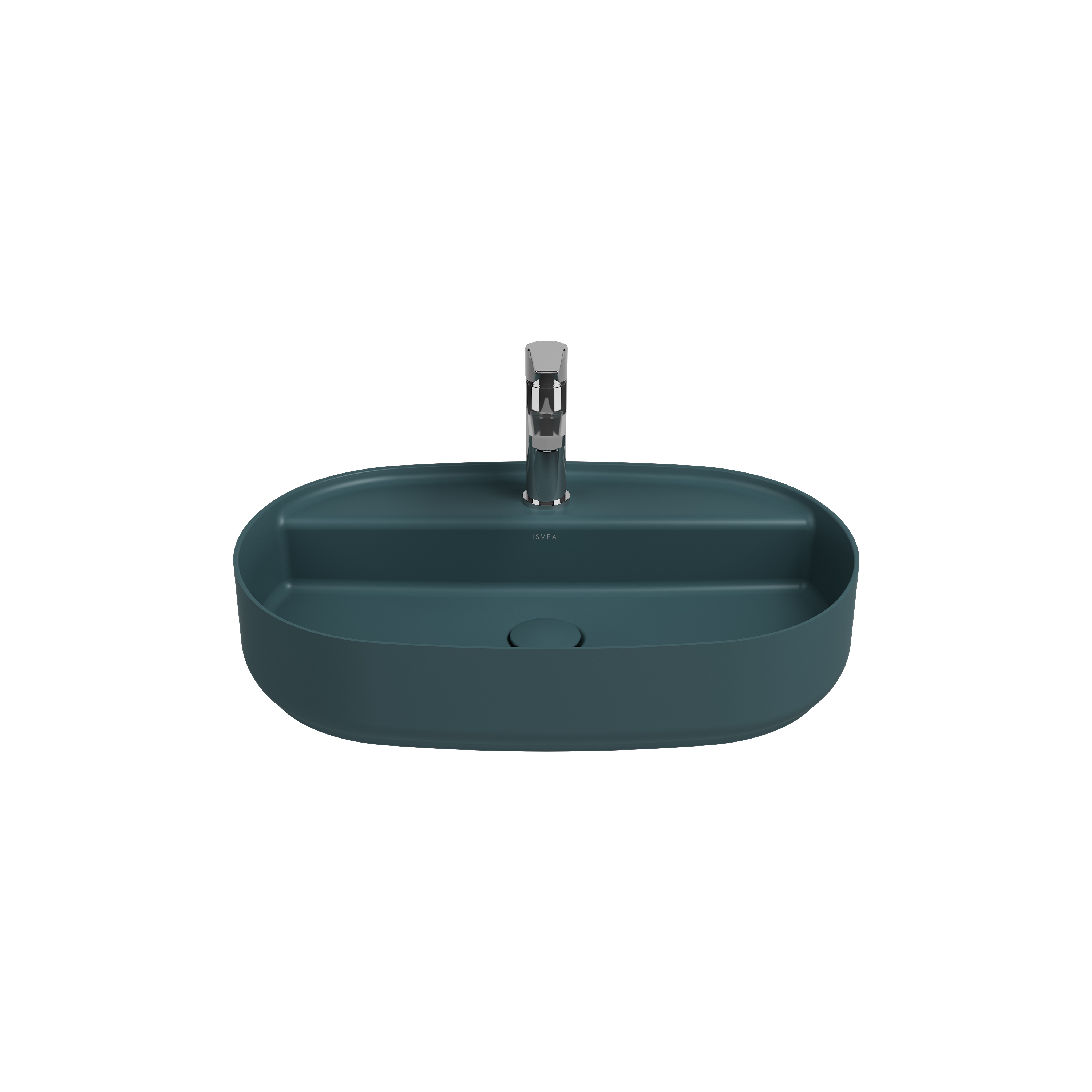 Infinity Counter Top Washbasin 60 cm Petrol Green