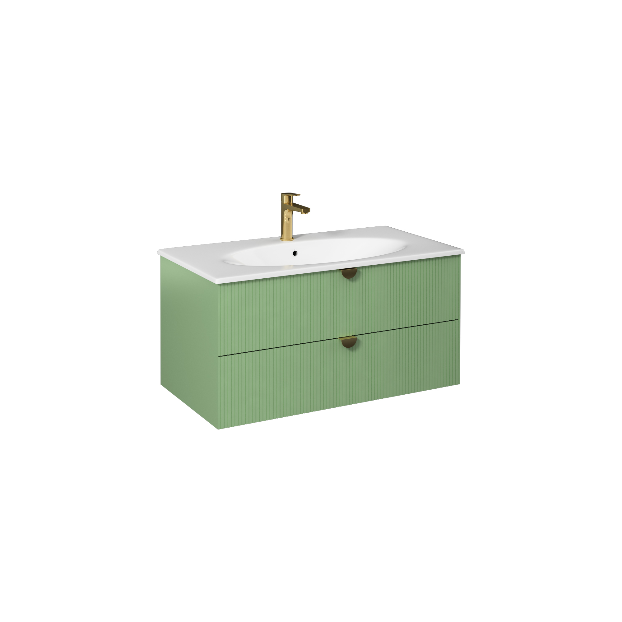 Infinity Washbasin Unit Open Shelf 1 30 cm (10NF65050 included) Pastel Green