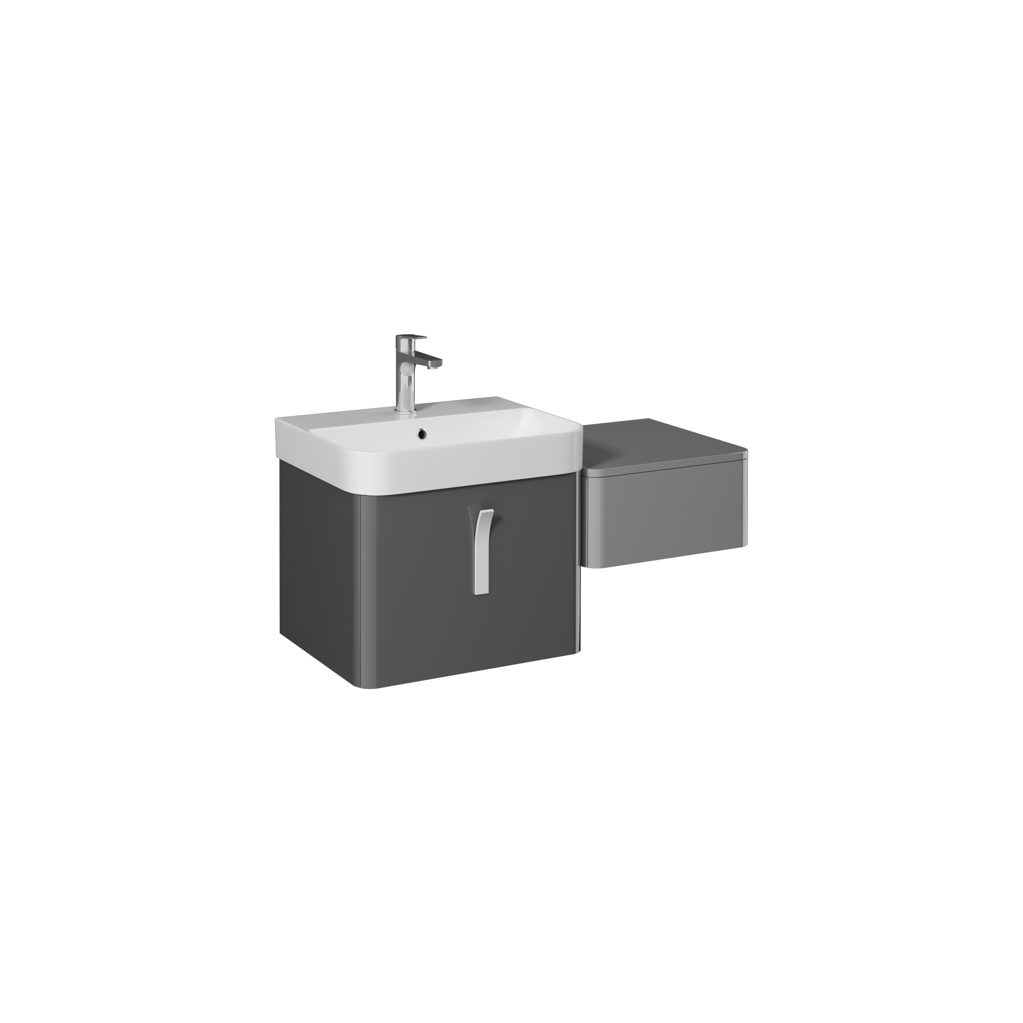 Supra 100cm Washbasin Unit Set (10SQ50057 included) Dark Greyi/Light Grey