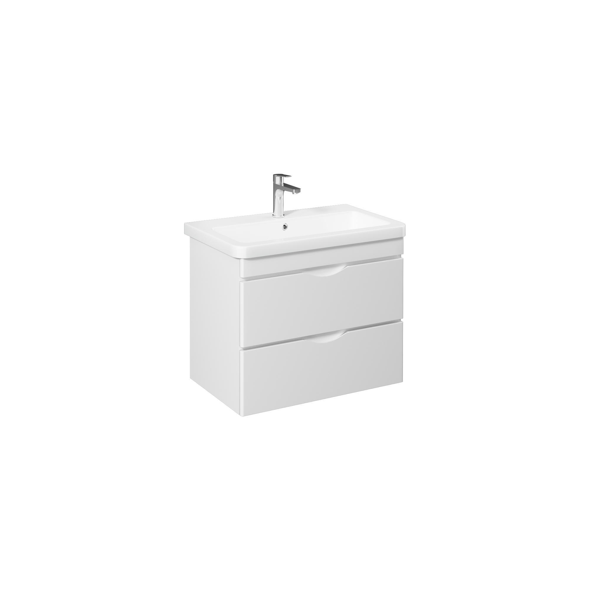 Neo 100cm Washbasin Unit With Single Drawer (10PS50100SV included) White