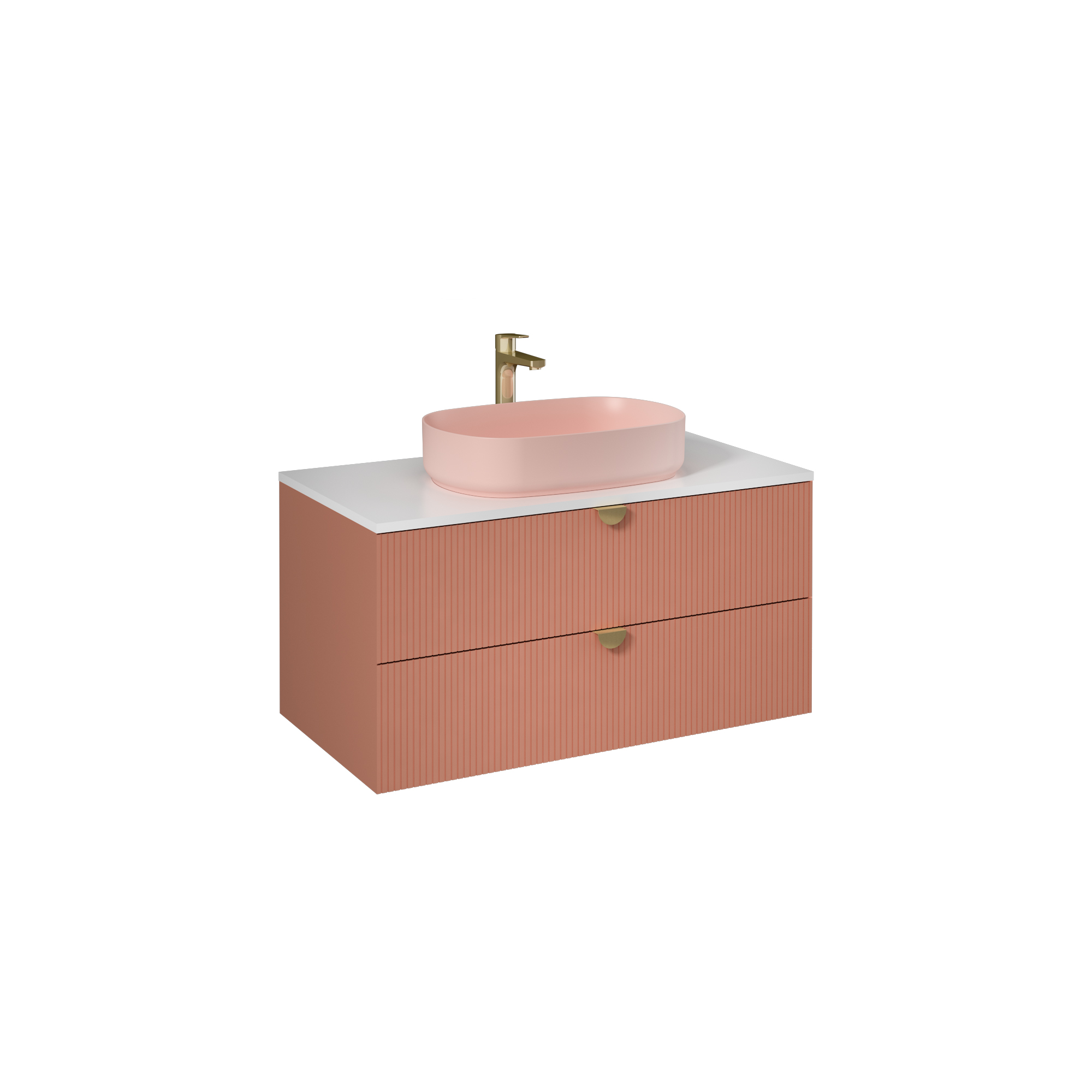 Infinity Washbasin Unit Open Shelf 1 30 cm (10NF65050 included) Pastel Green