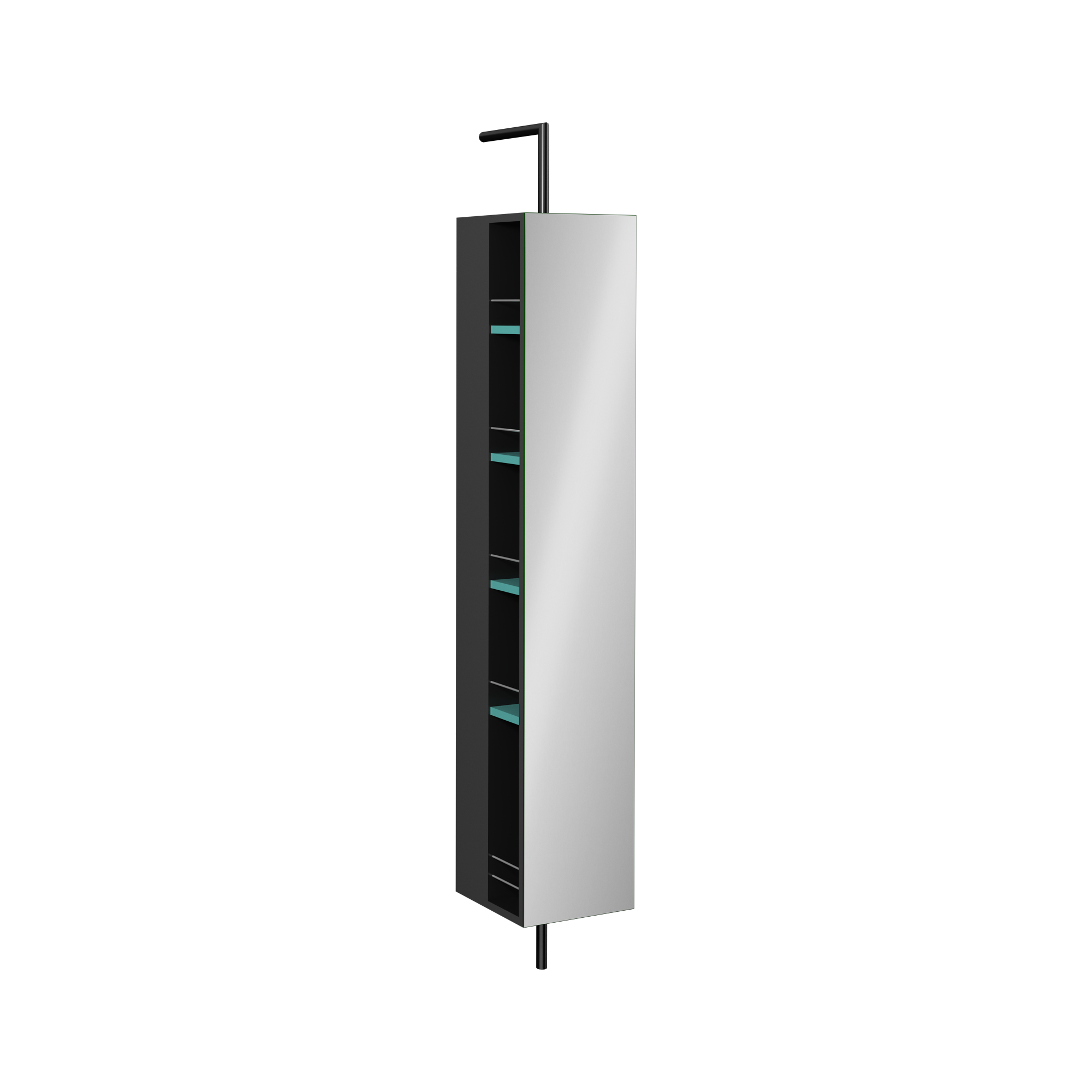 Bei Rotating Tall Unit Mint Turquoise/Black