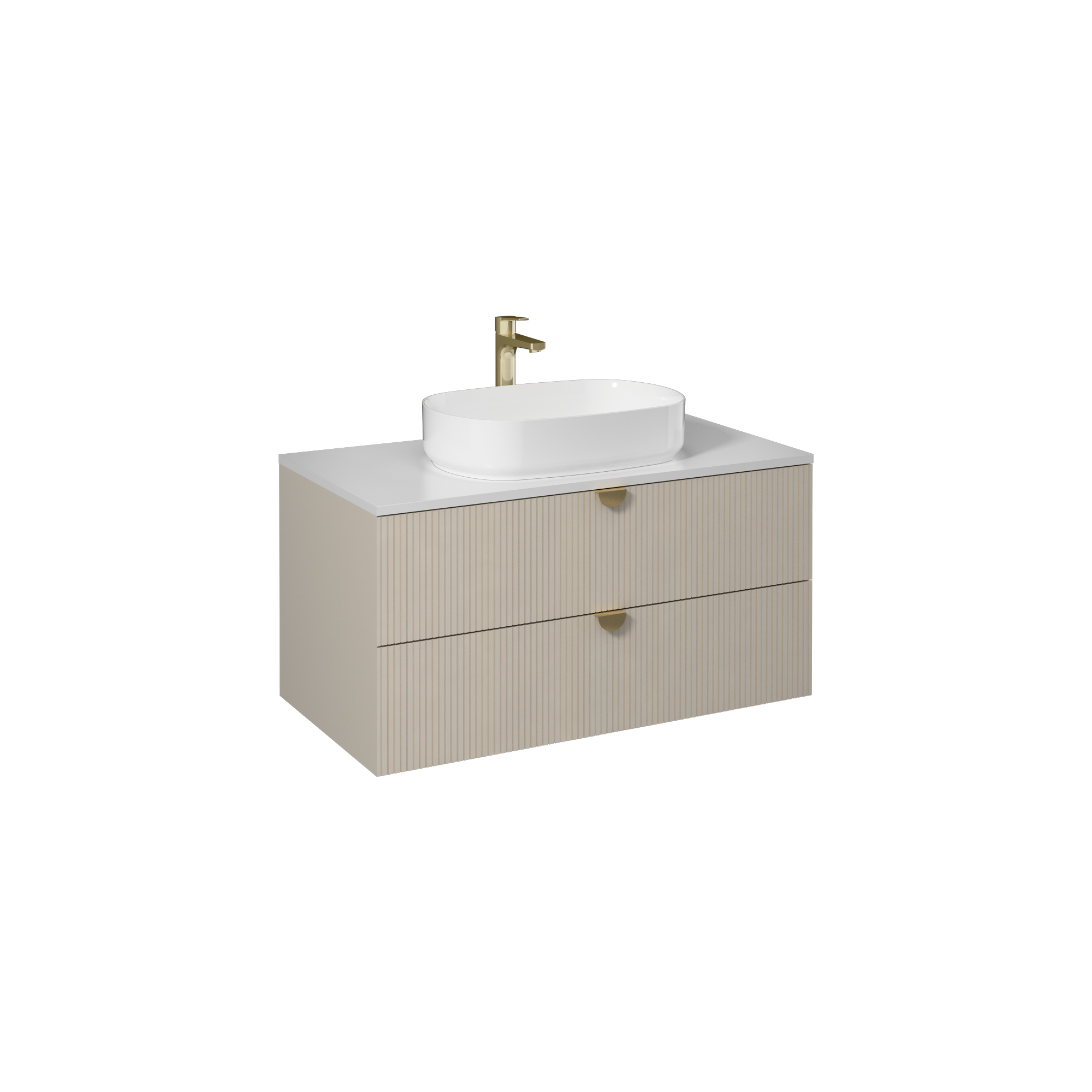 Infinity Washbasin Unit Open Shelf 1 30 cm (10NF65050 included) Pastel Green