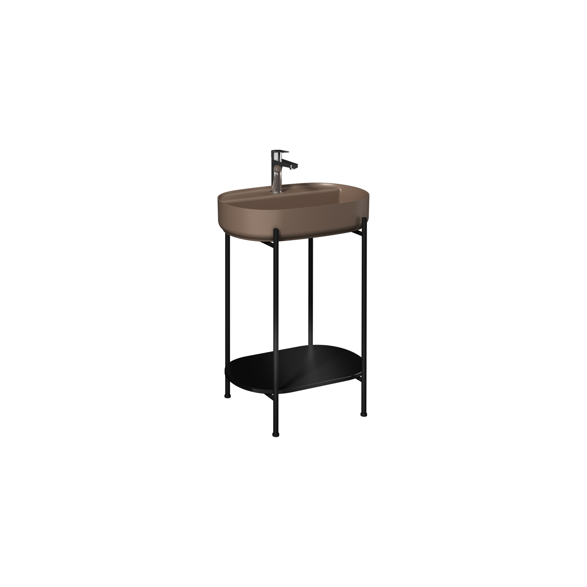 Puno 60cm Washbasin Unit (10NF65060 2S included) Black