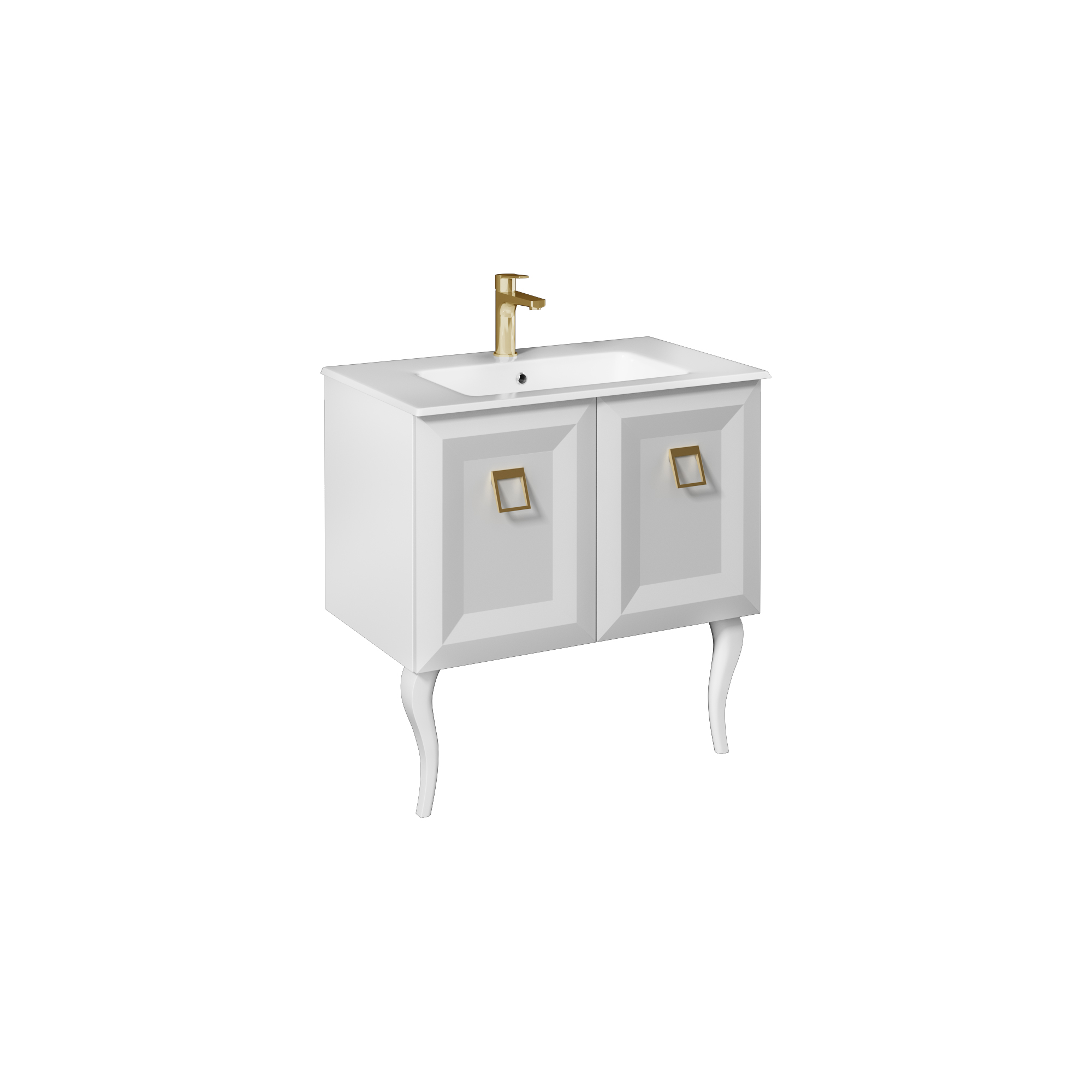 Aria 80cm Washbasin Unit (10SL51081SV included) White