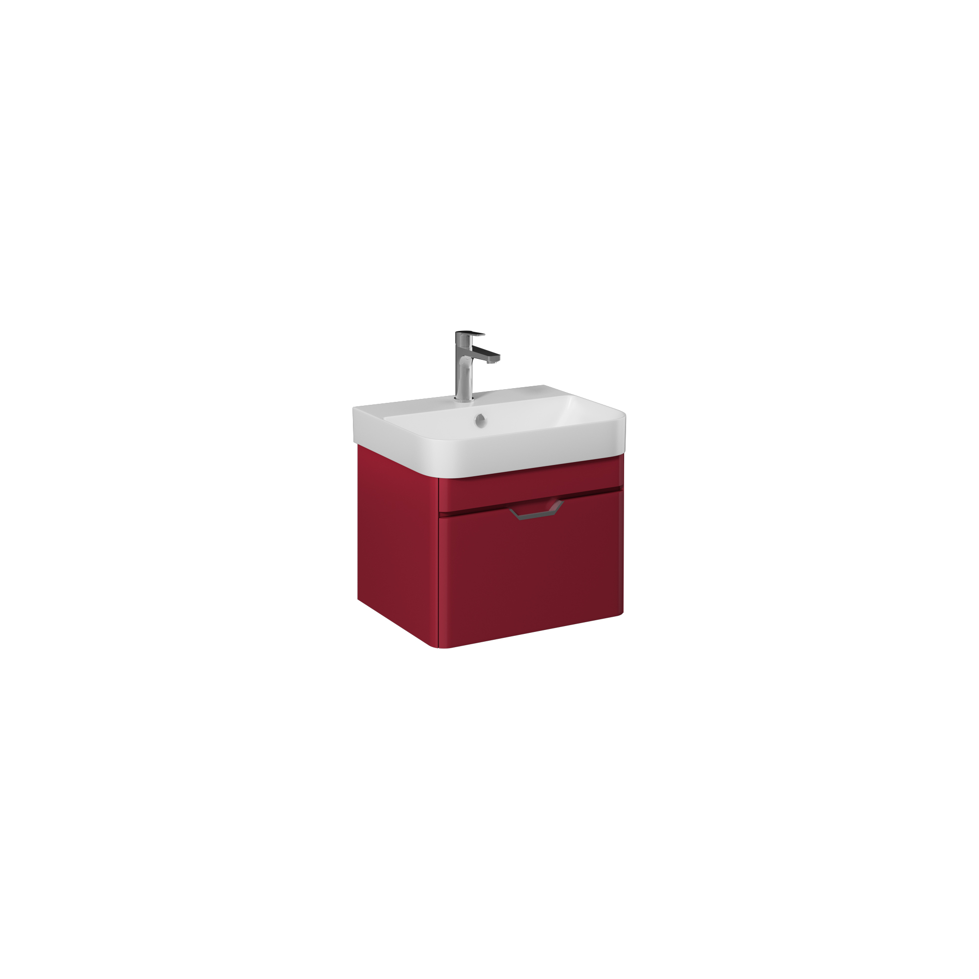 Fonte 57cm Lavabo Dolabı 1 Çekmece(10SQ50057 dahil) Kırmızı