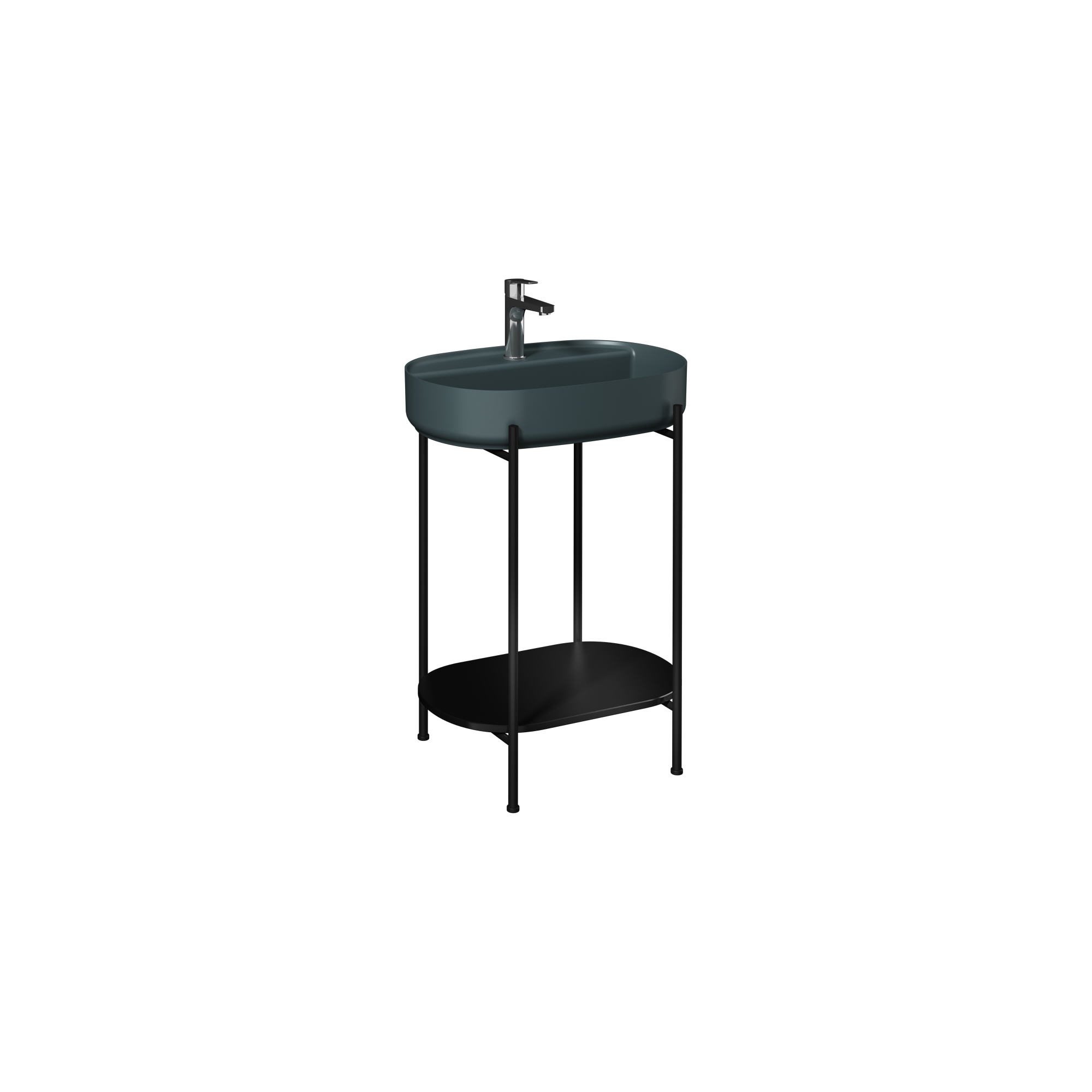 Puno 60cm Washbasin Unit (10NF65060 2S included) Black