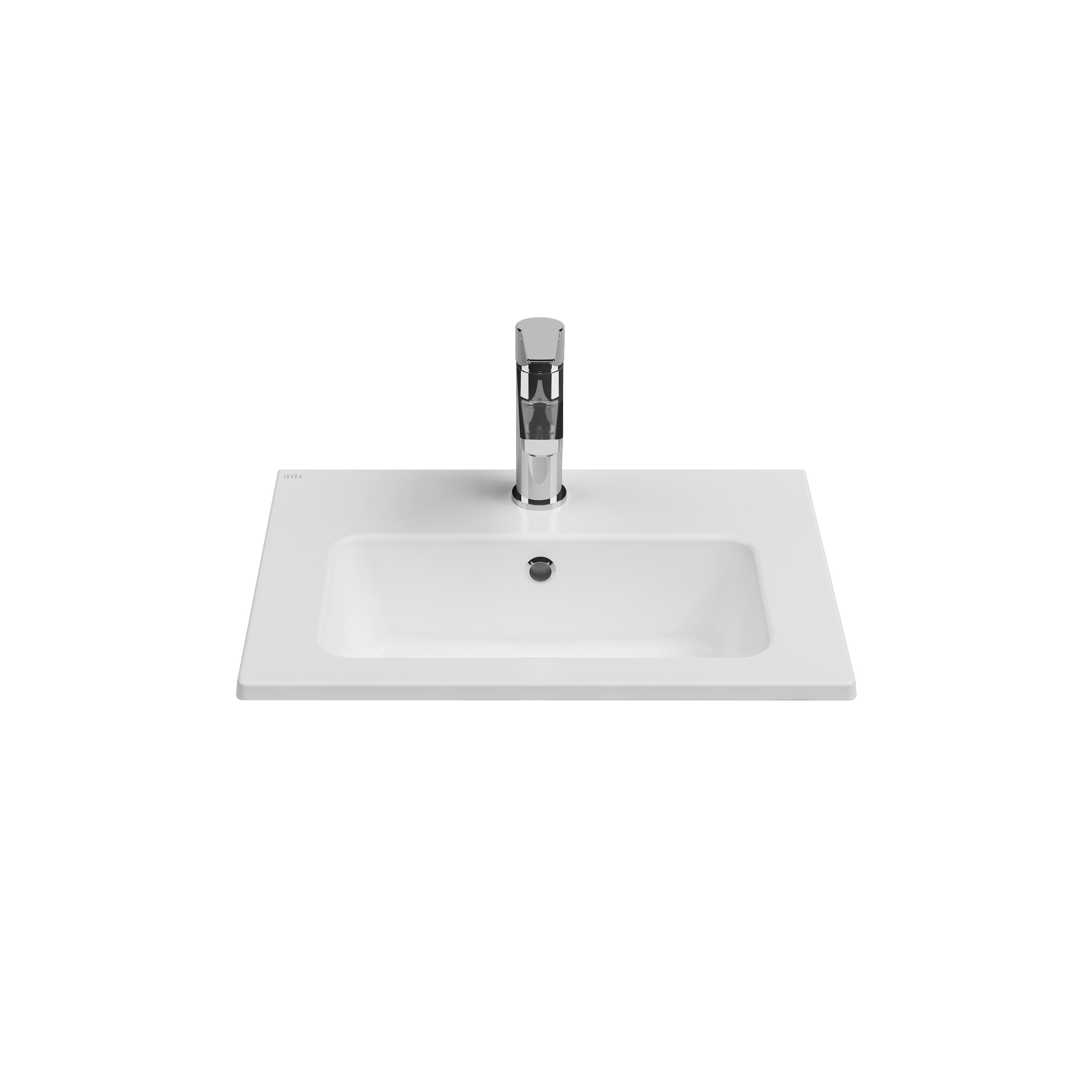 SistemaT Flat Washbasin 50 cm White