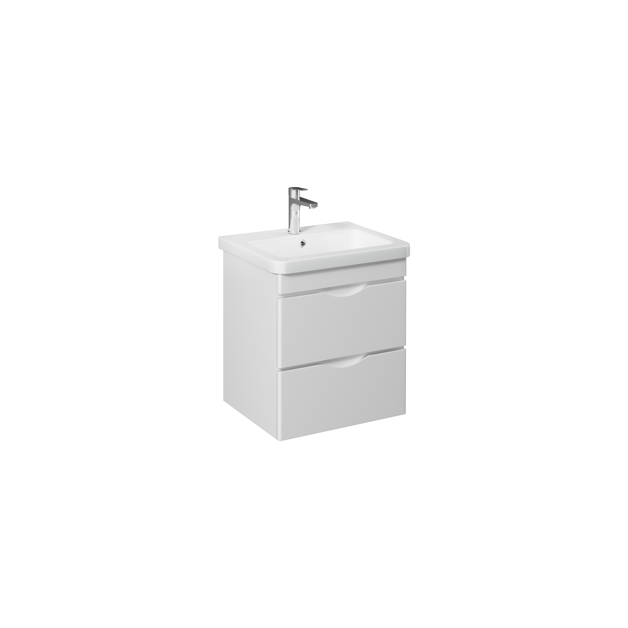 Neo 100cm Washbasin Unit With Single Drawer (10PS50100SV included) White