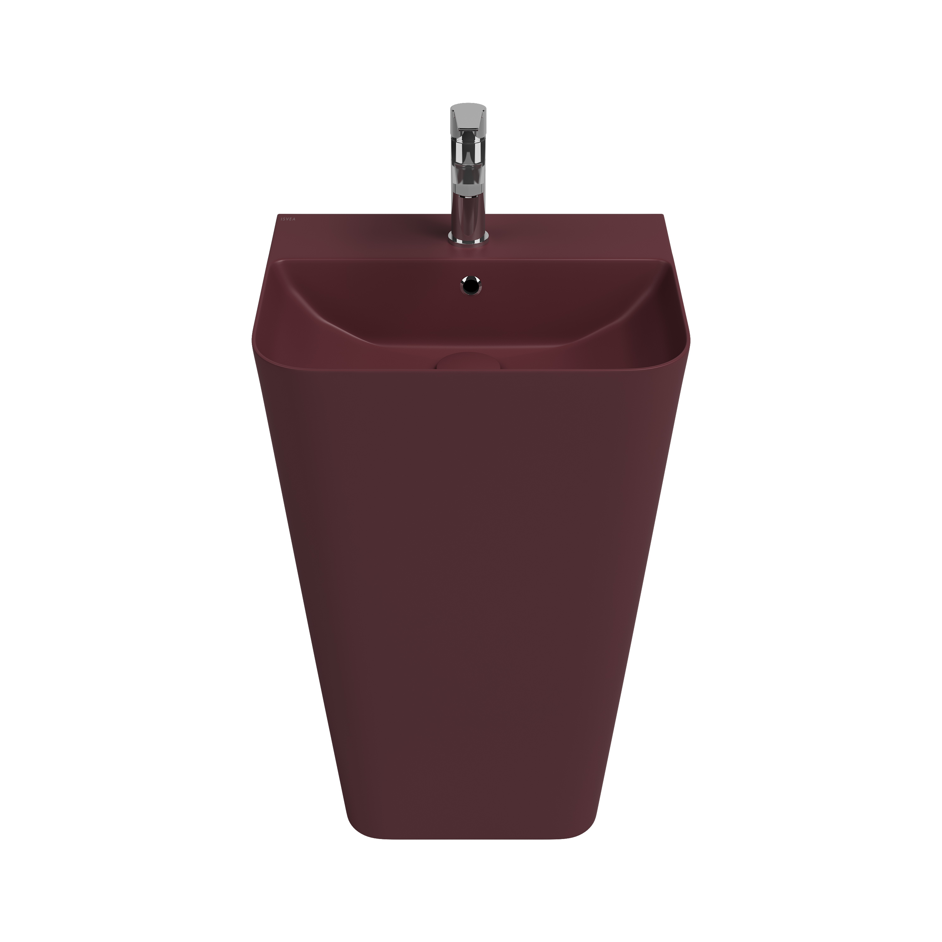 Sott Aqua Monoblok Yerden Lavabo 50 cm Rustik Bordo