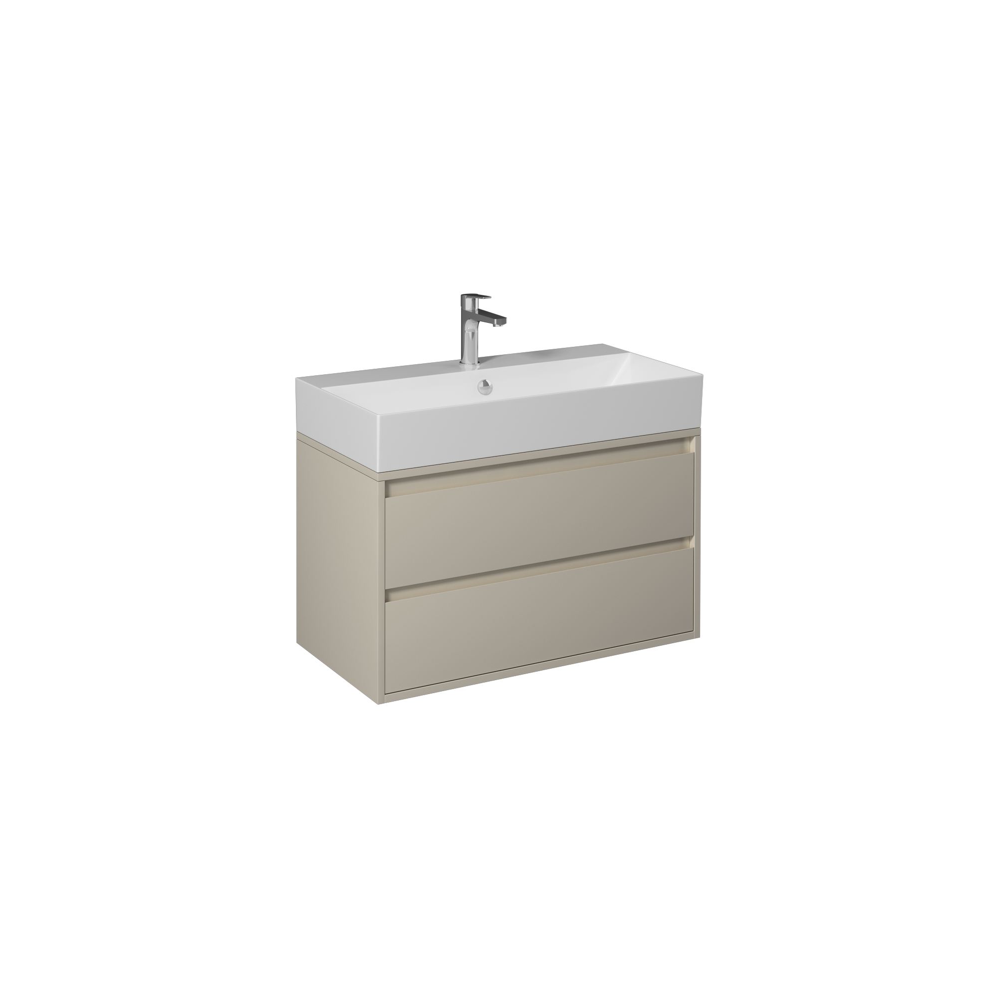 Pro 120cm Washbasin Unit With Single Drawer (10SL50121SV included) Sand Beige