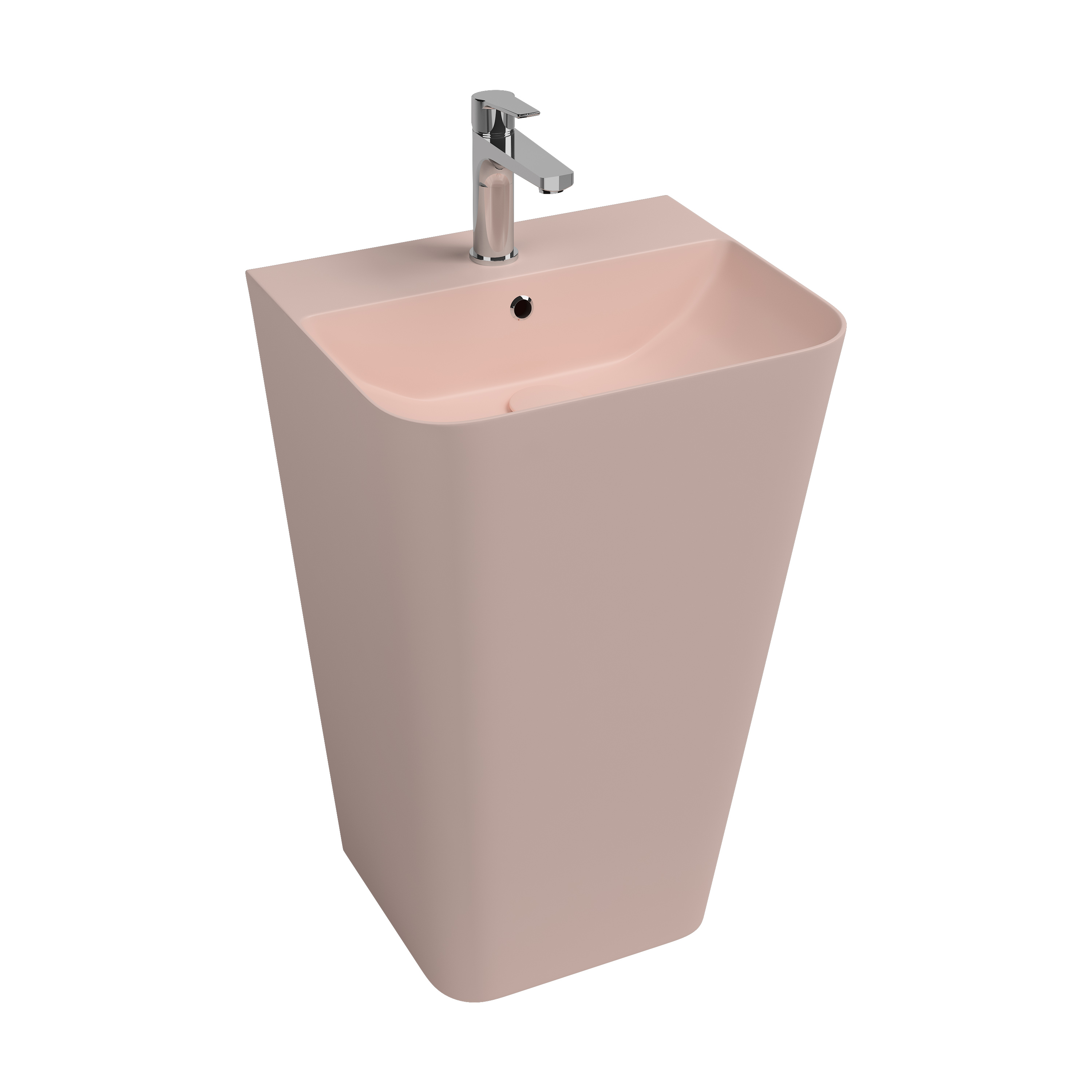 Sott Aqua Monoblock Floor Standing Washbasin 50 cm Salmon