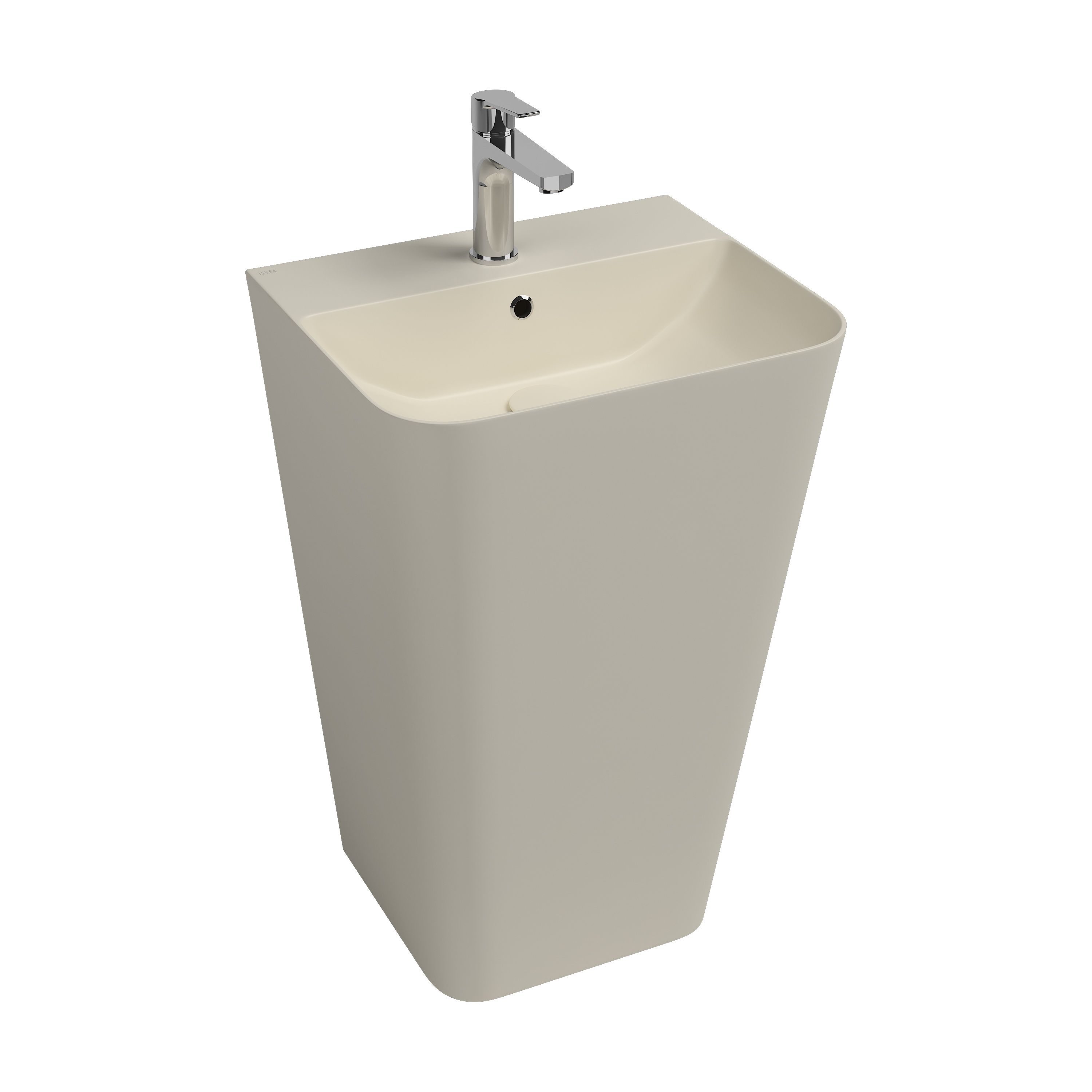 Sott Aqua Monoblok Yerden Lavabo 50 cm Fildişi