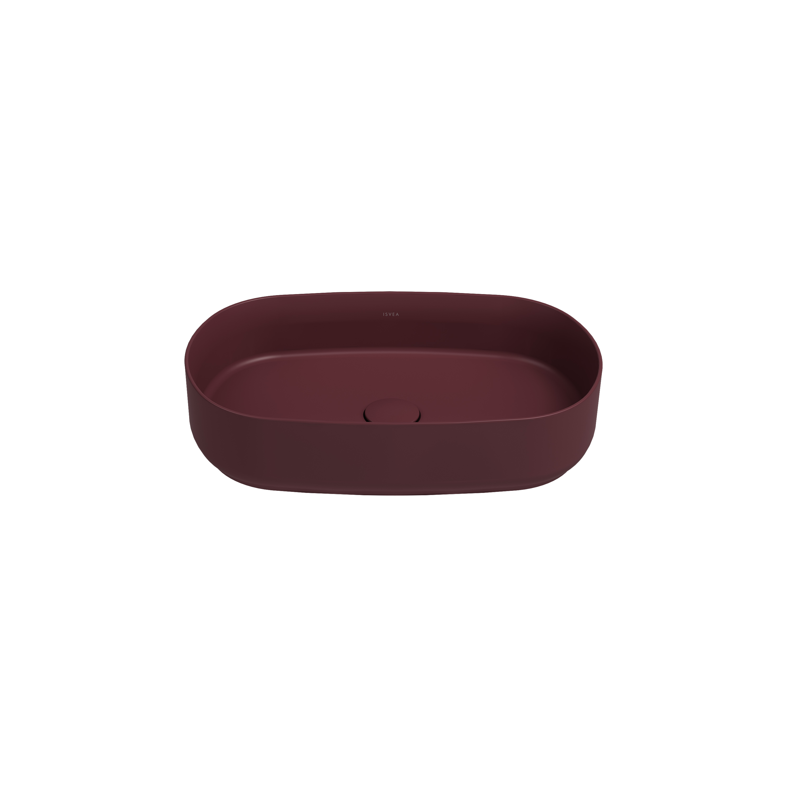 Infinity Counter Top Washbasin 55 cm Maroon Red