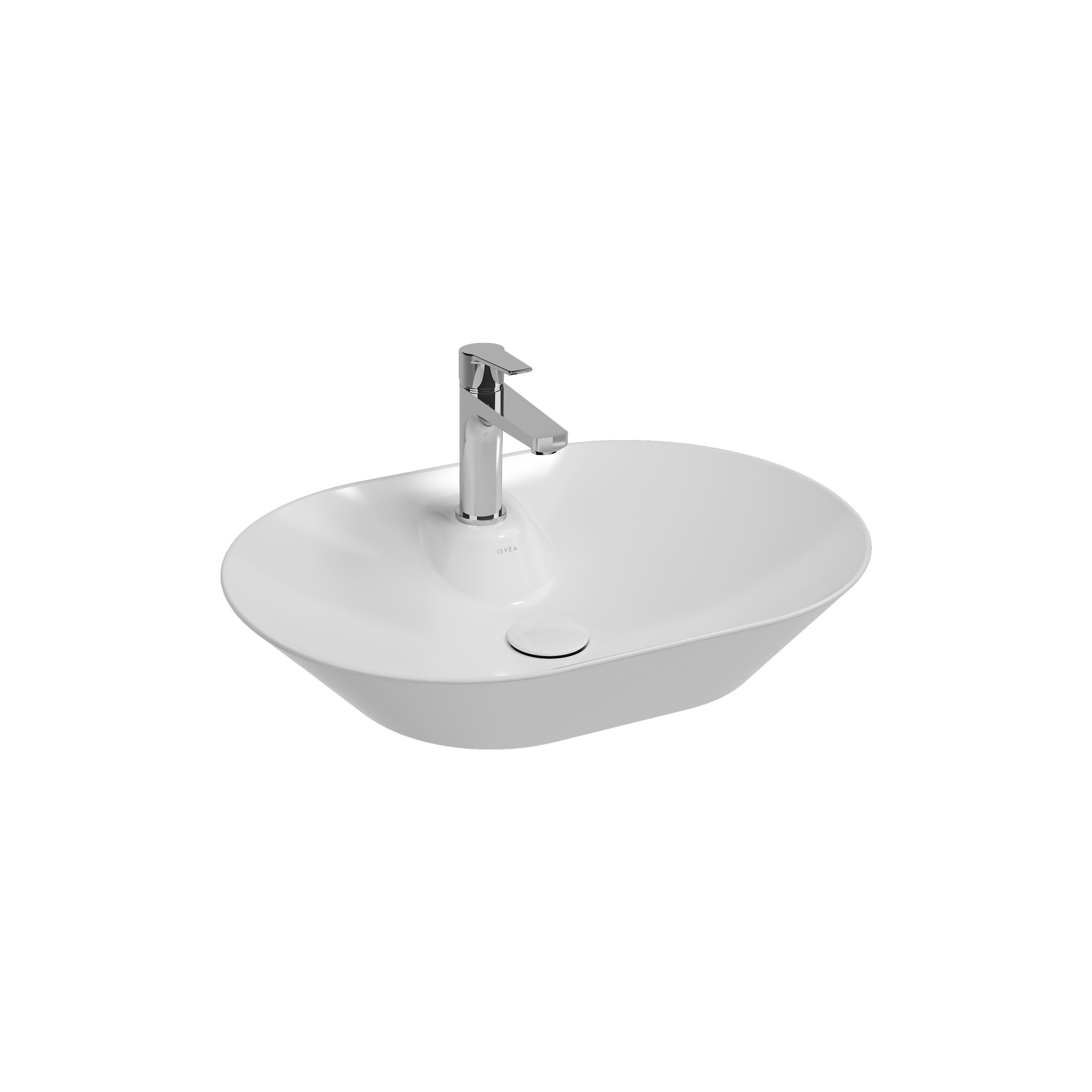 SistemaY Clear Bowl Washbasin 65 cm White