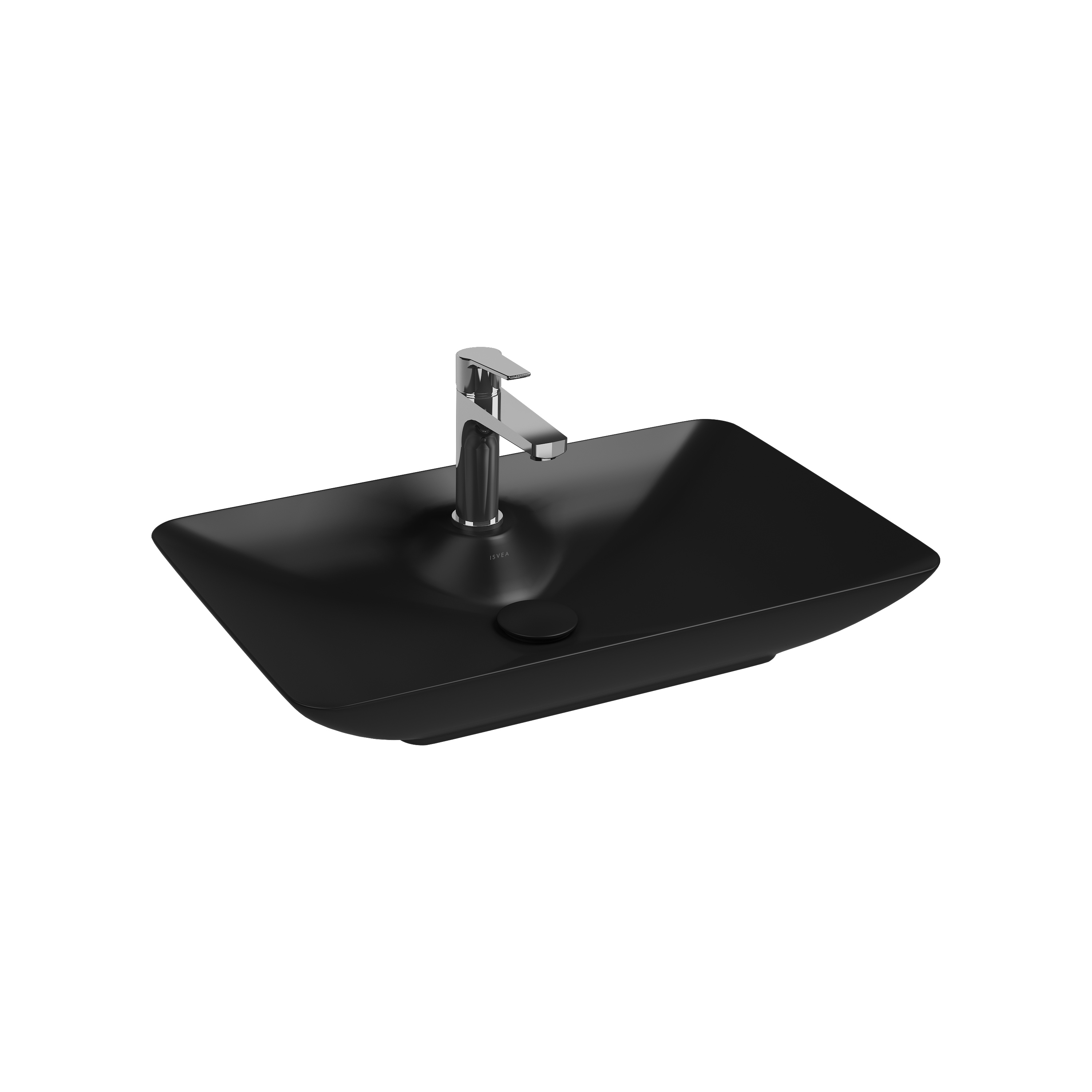 SistemaY Clear Bowl Washbasin 65 cm Black