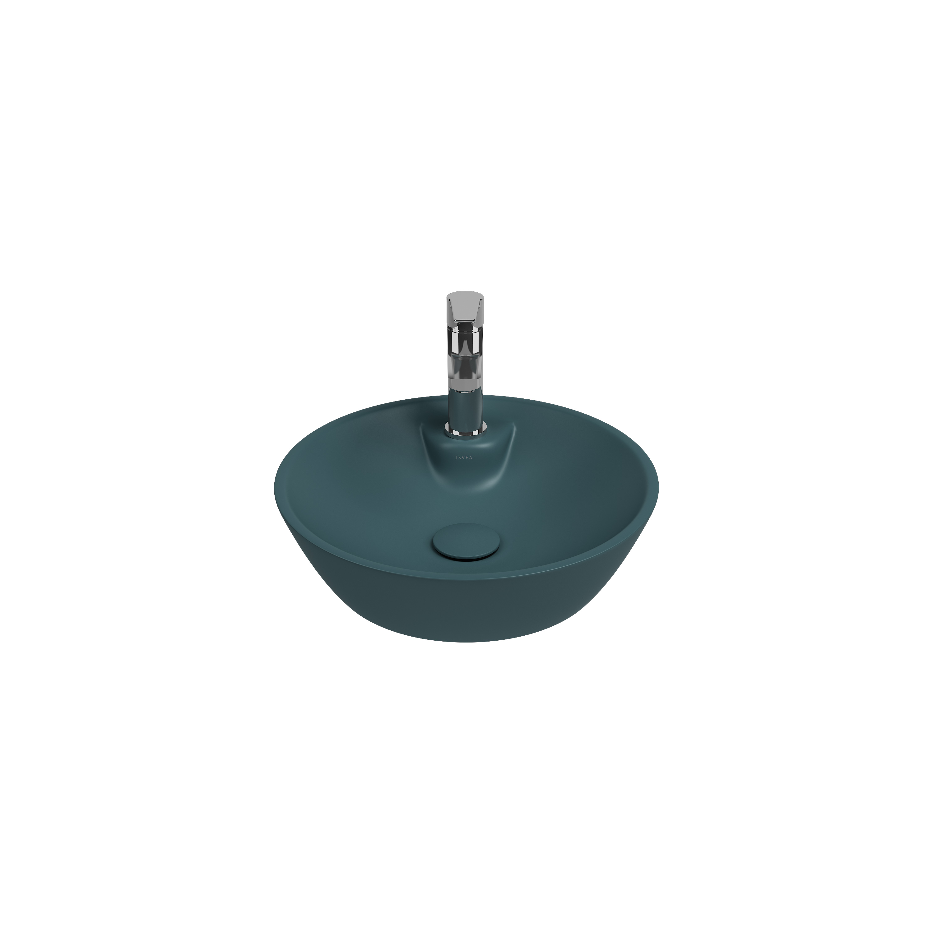 SistemaY Soft Bowl Washbasin 45 cm Petrol Green