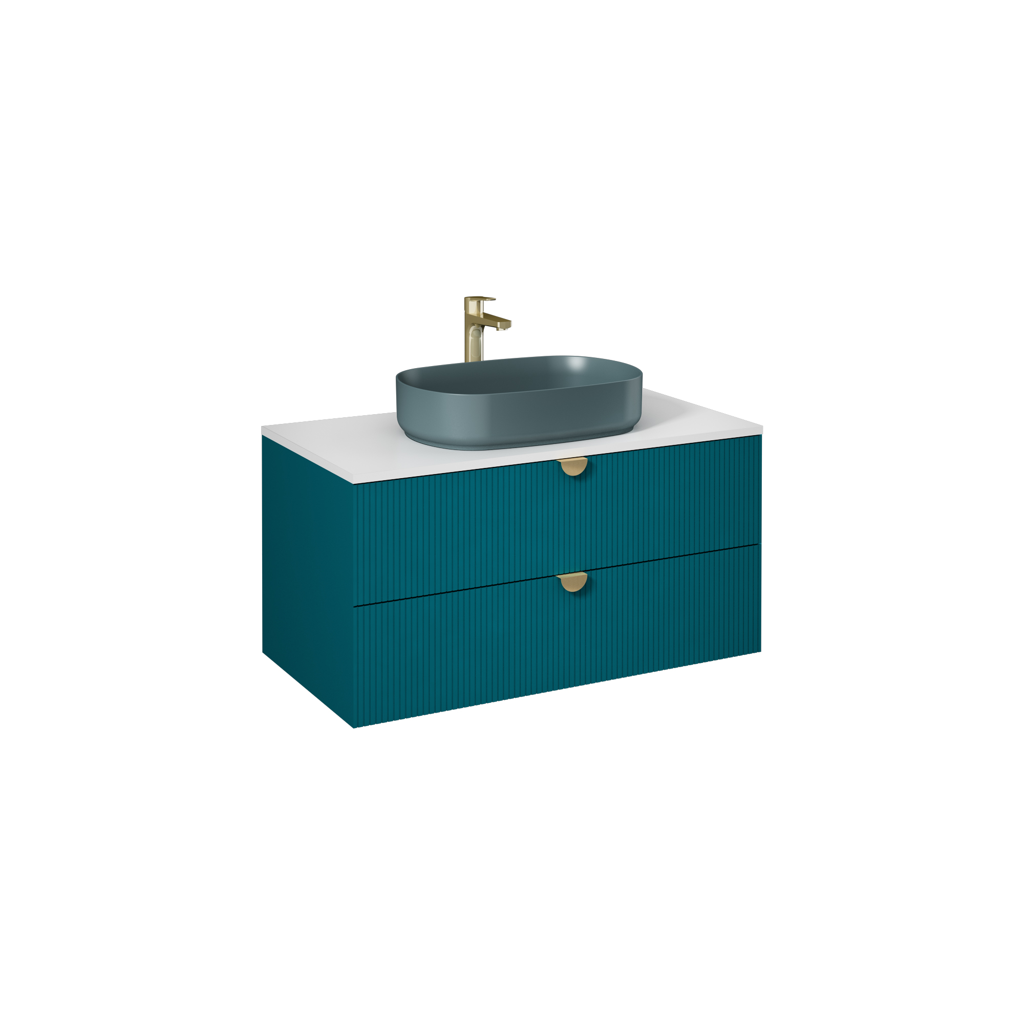 Infinity Washbasin Unit Open Shelf 1 30 cm (10NF65050 included) Pastel Green