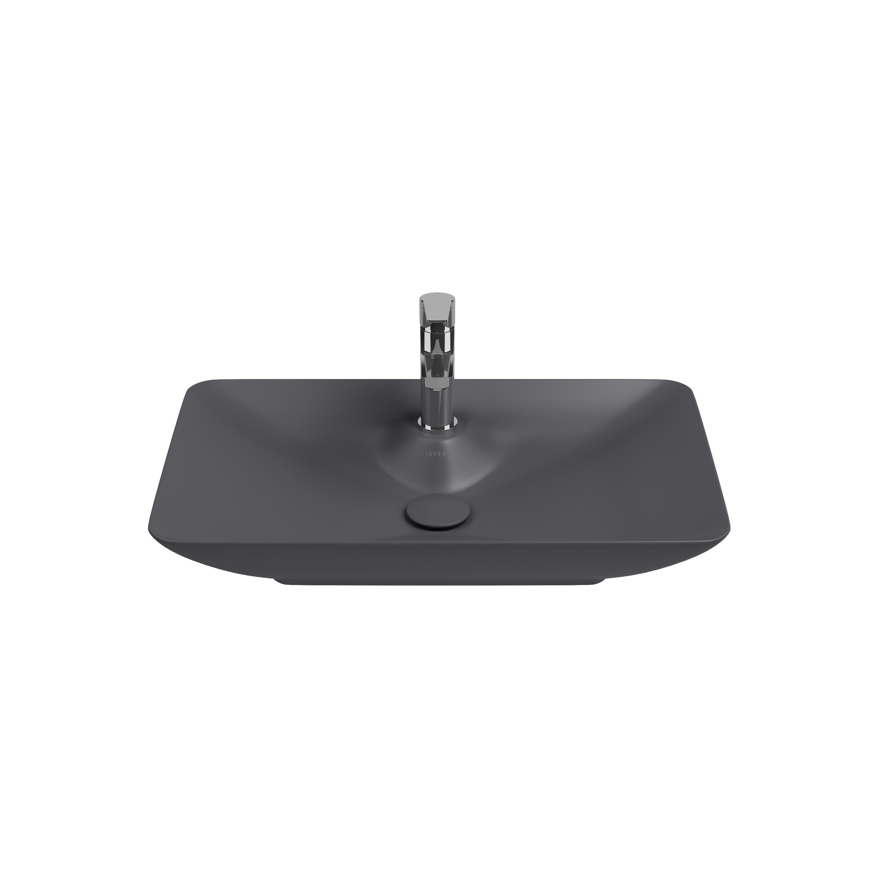 SistemaY Clear Bowl Washbasin 65 cm Anthracite