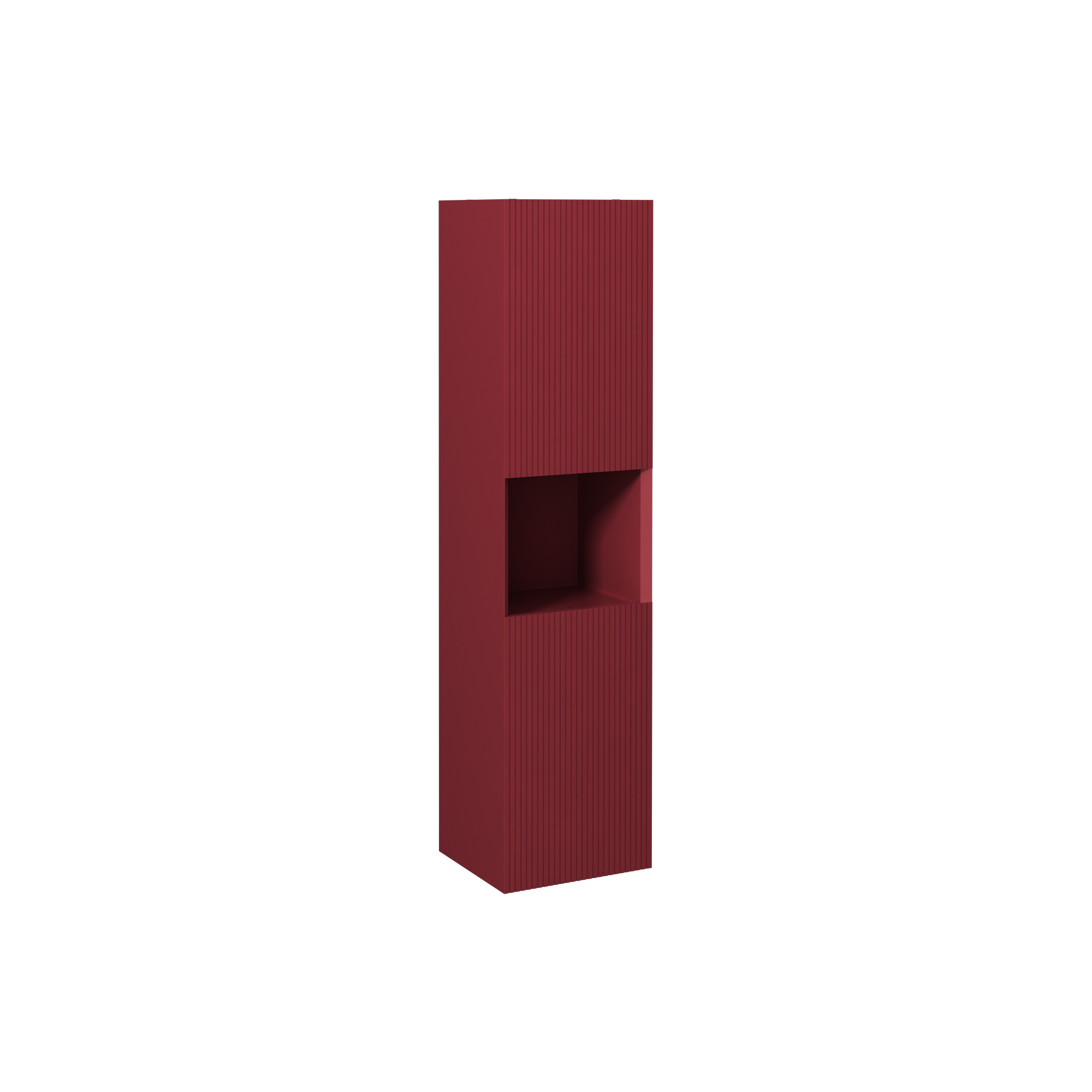 Infinity Washbasin Unit Open Shelf 150cm (10NF65036 x2 Washbasin included) Ruby Red