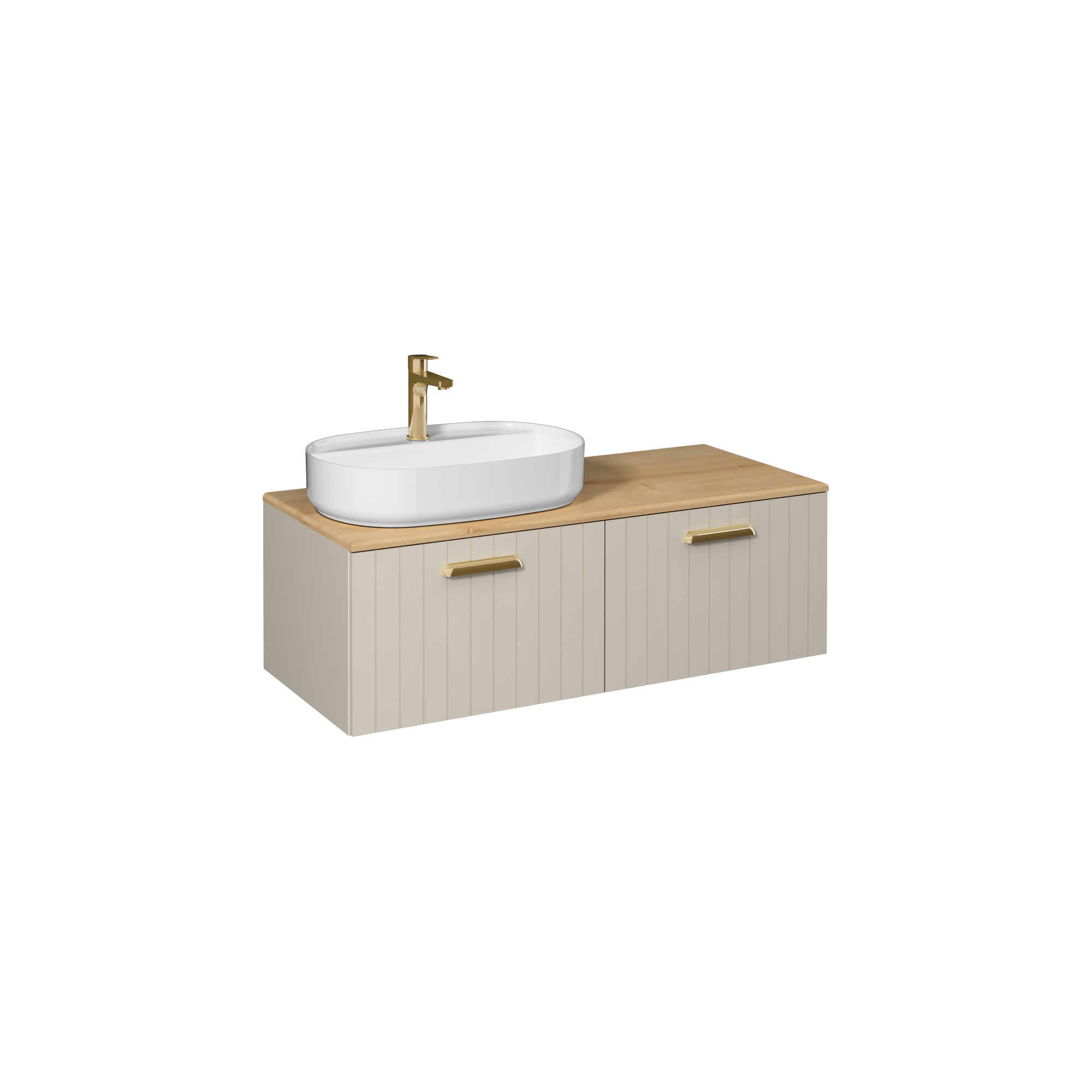 Rinato 120cm Washbasin Unit Rightward Washbasin (10NF65060 included) Pastel Green