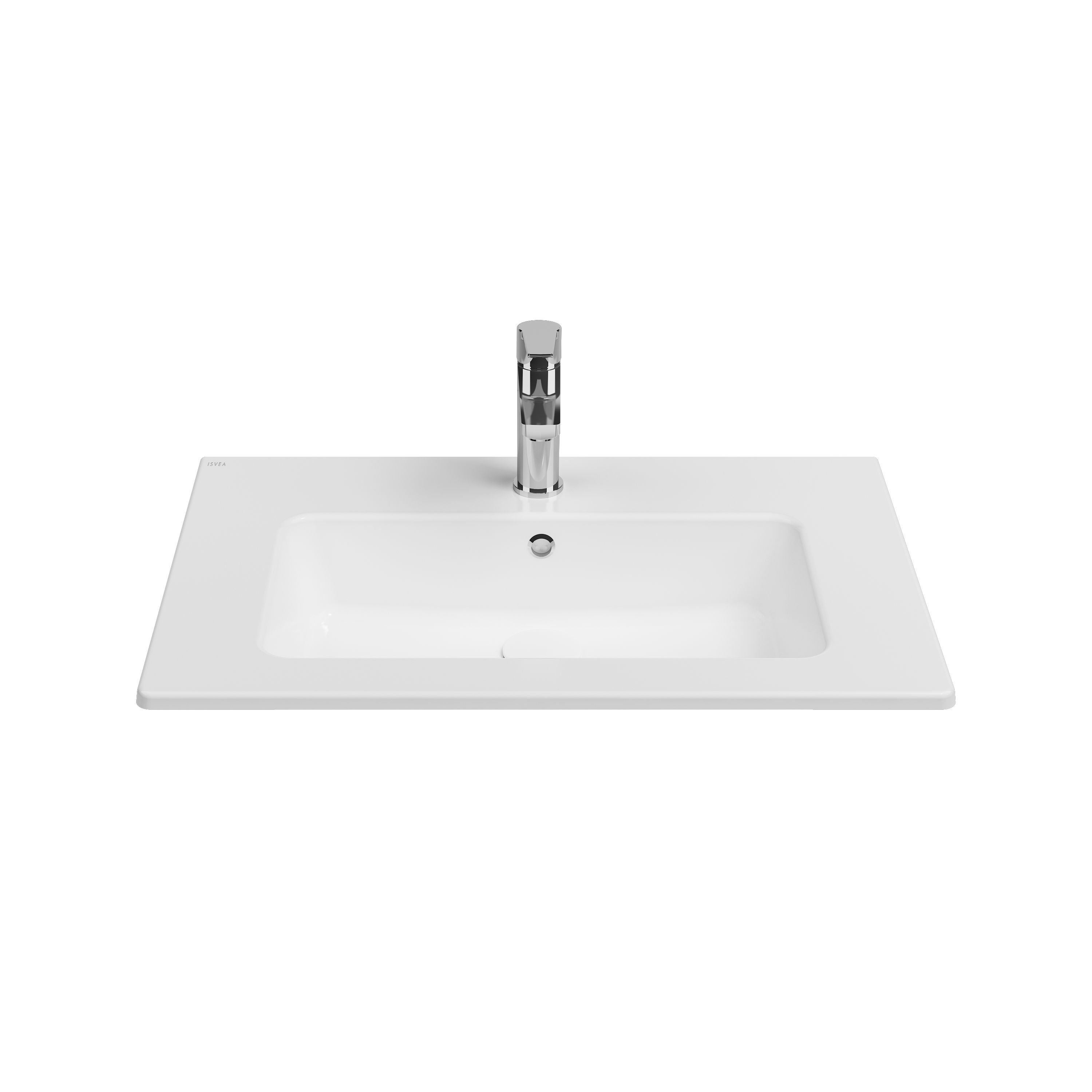 SistemaT Flat Washbasin 71 cm White