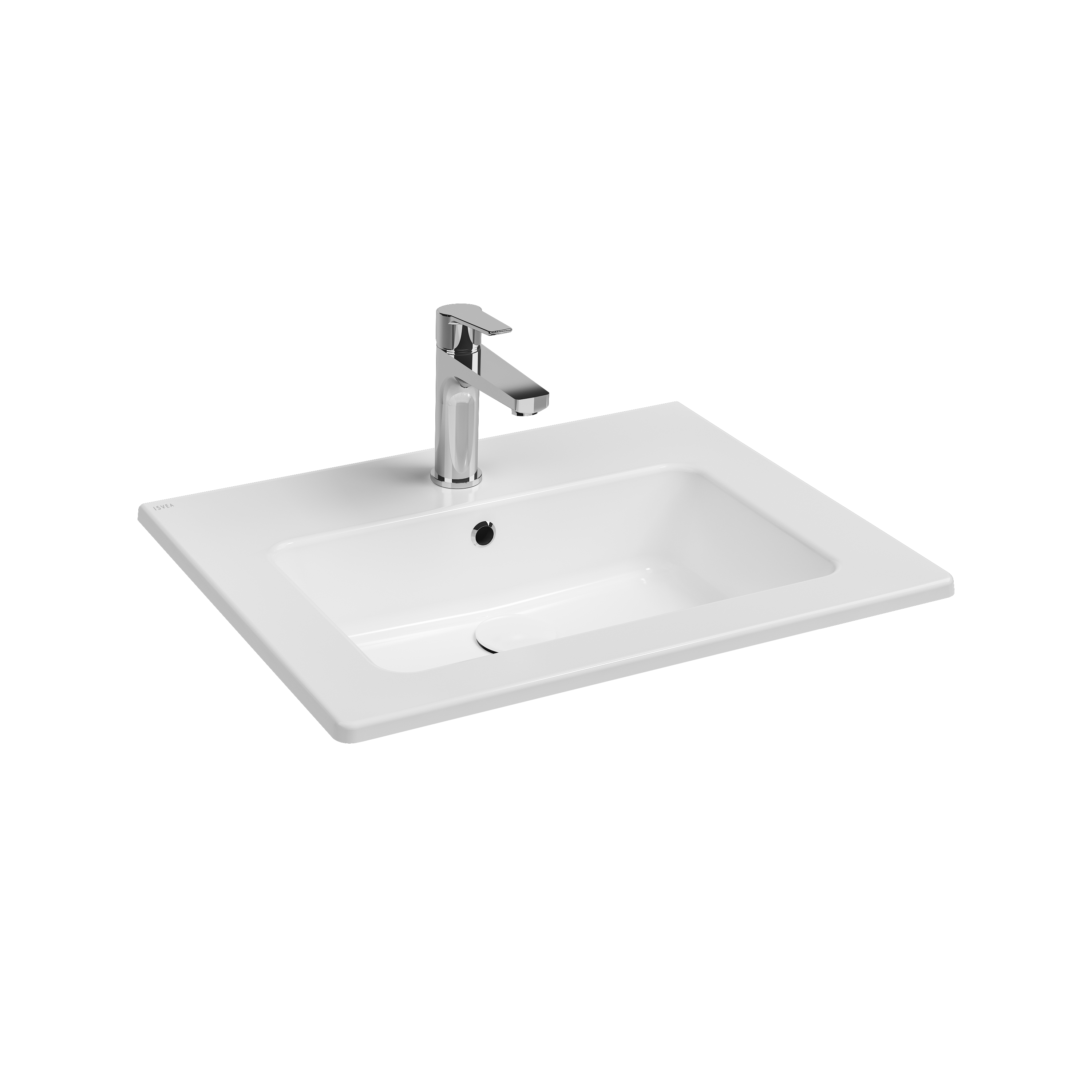 SistemaT Flat Washbasin 61 cm White