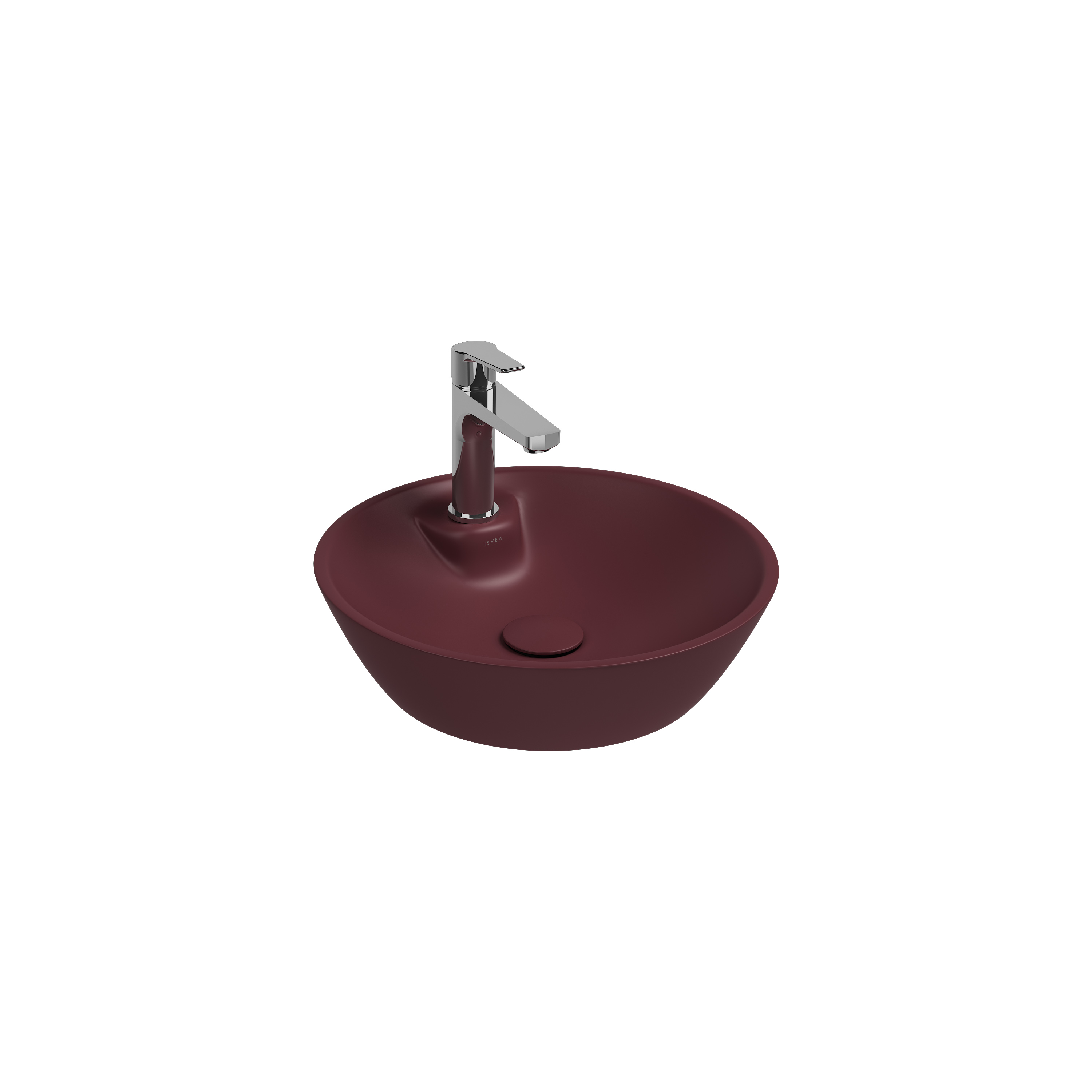 SistemaY Soft Bowl Washbasin 45 cm Maroon Red