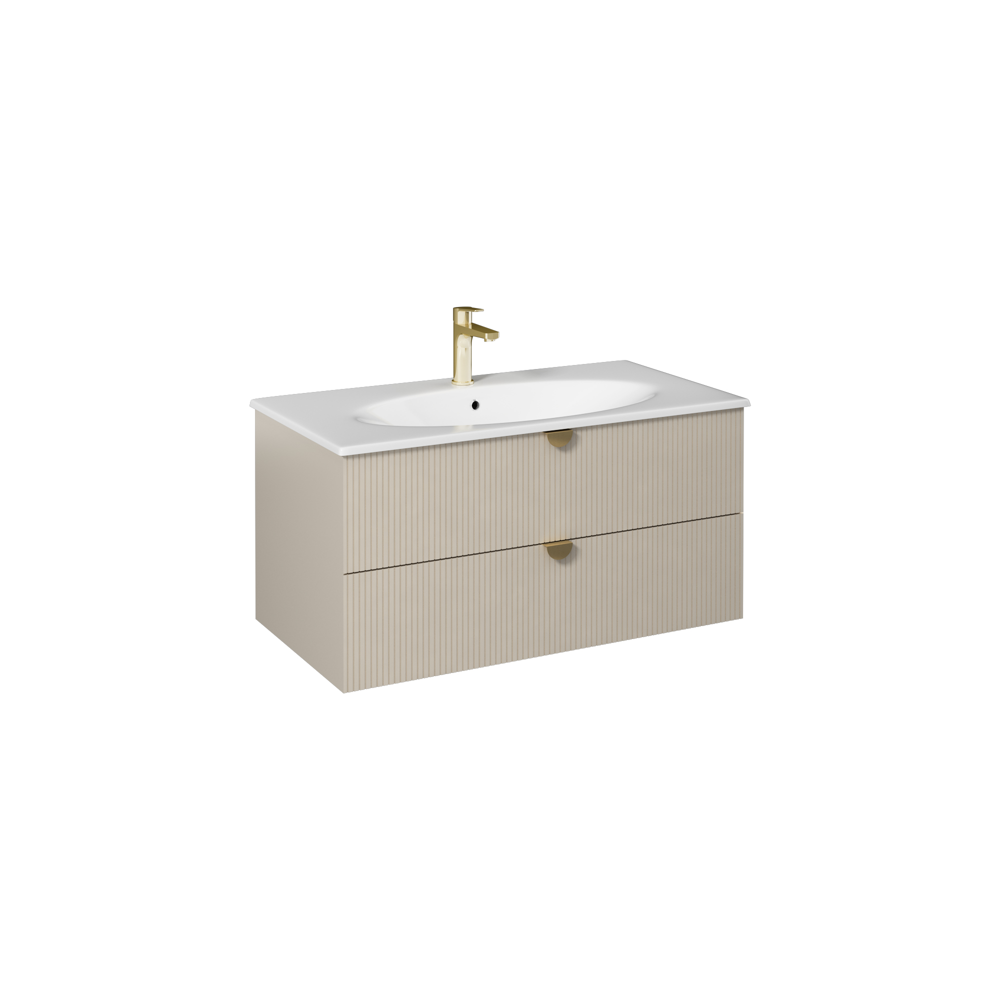 Infinity Washbasin Unit Open Shelf 1 30 cm (10NF65050 included) Pastel Green