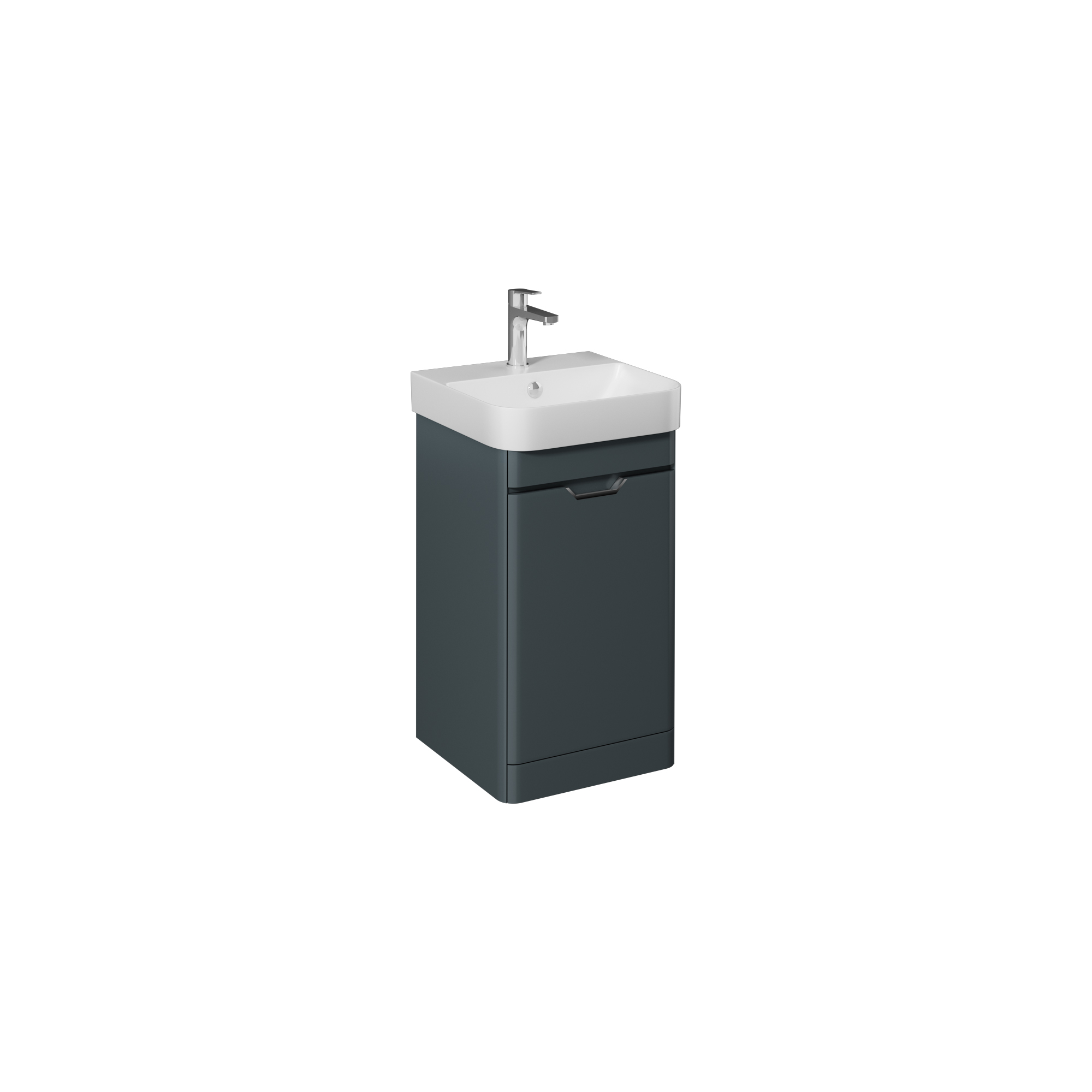 Fonte 48cm Lavabo Dolabı,Kapaklı, Sağ(10SQ50048  dahil) Antrasit