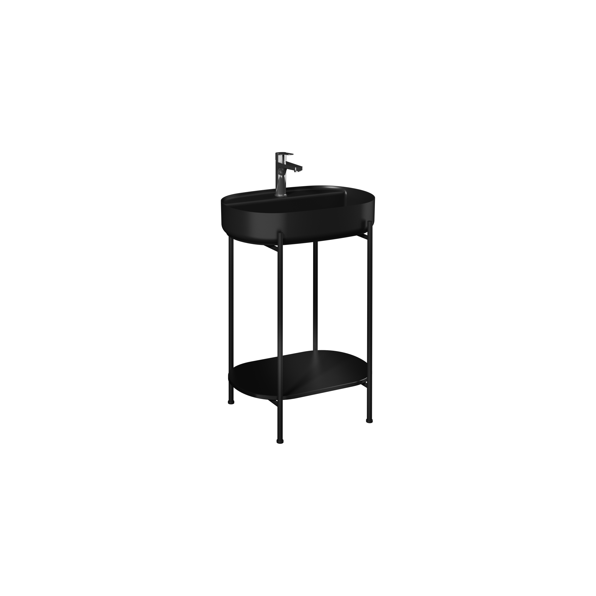 Puno 60cm Washbasin Unit (10NF65060 2S included) Black 