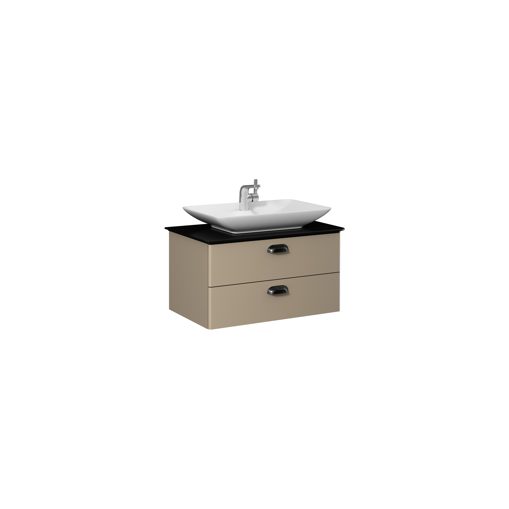 Bei Side Unit Black /Solid Oak