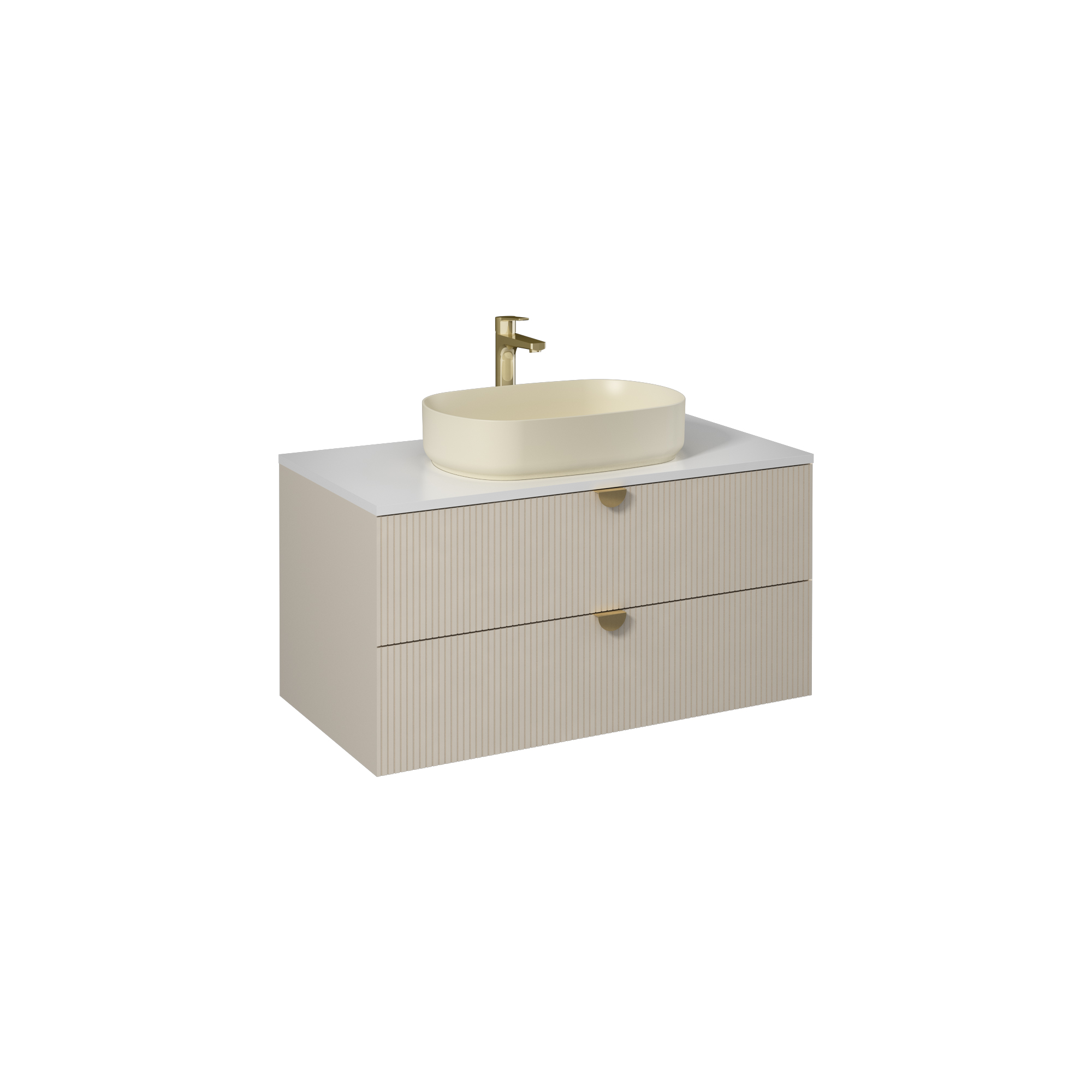 Infinity Washbasin Unit Open Shelf 1 30 cm (10NF65050 included) Pastel Green