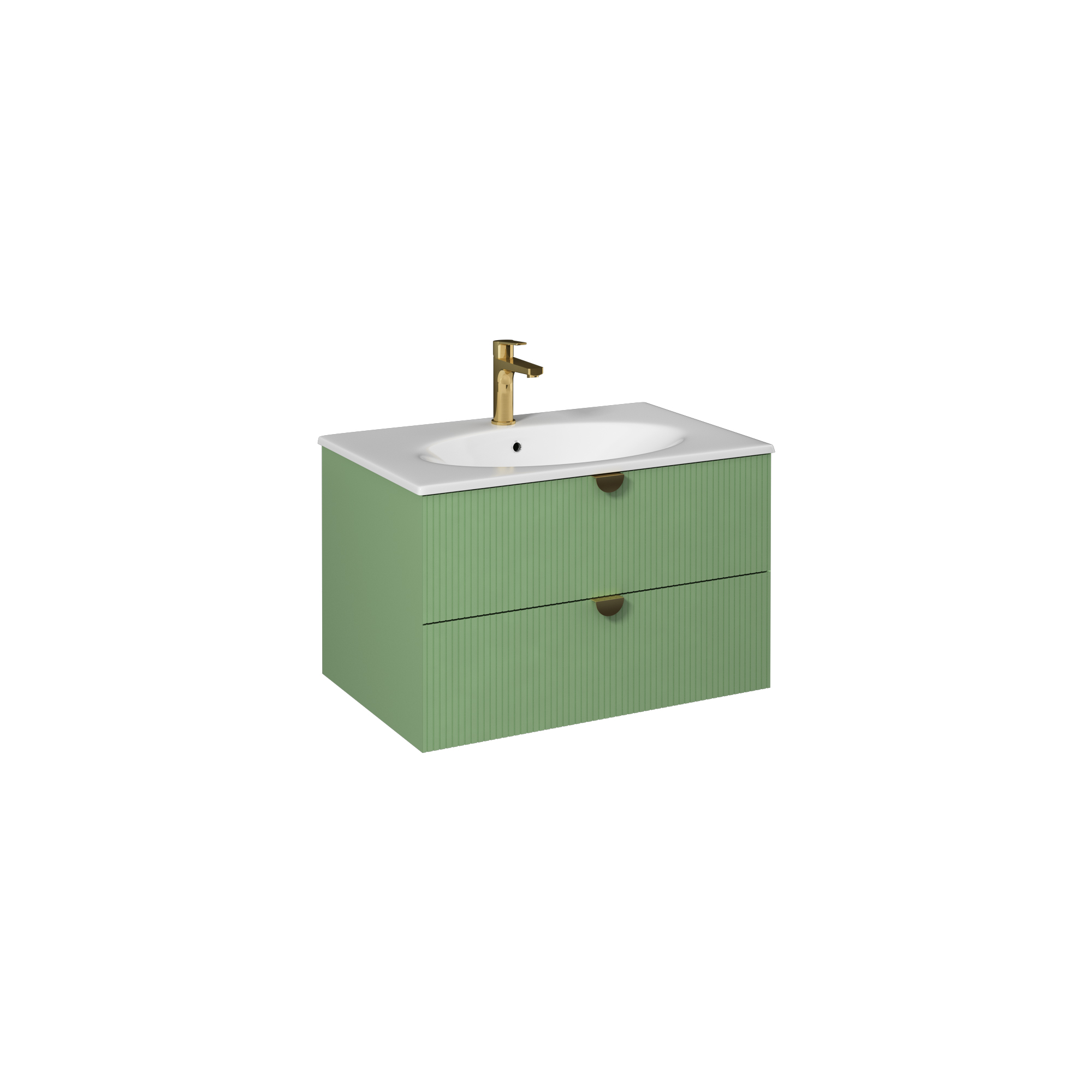 Infinity Washbasin Unit Open Shelf 1 30 cm (10NF65050 included) Pastel Green