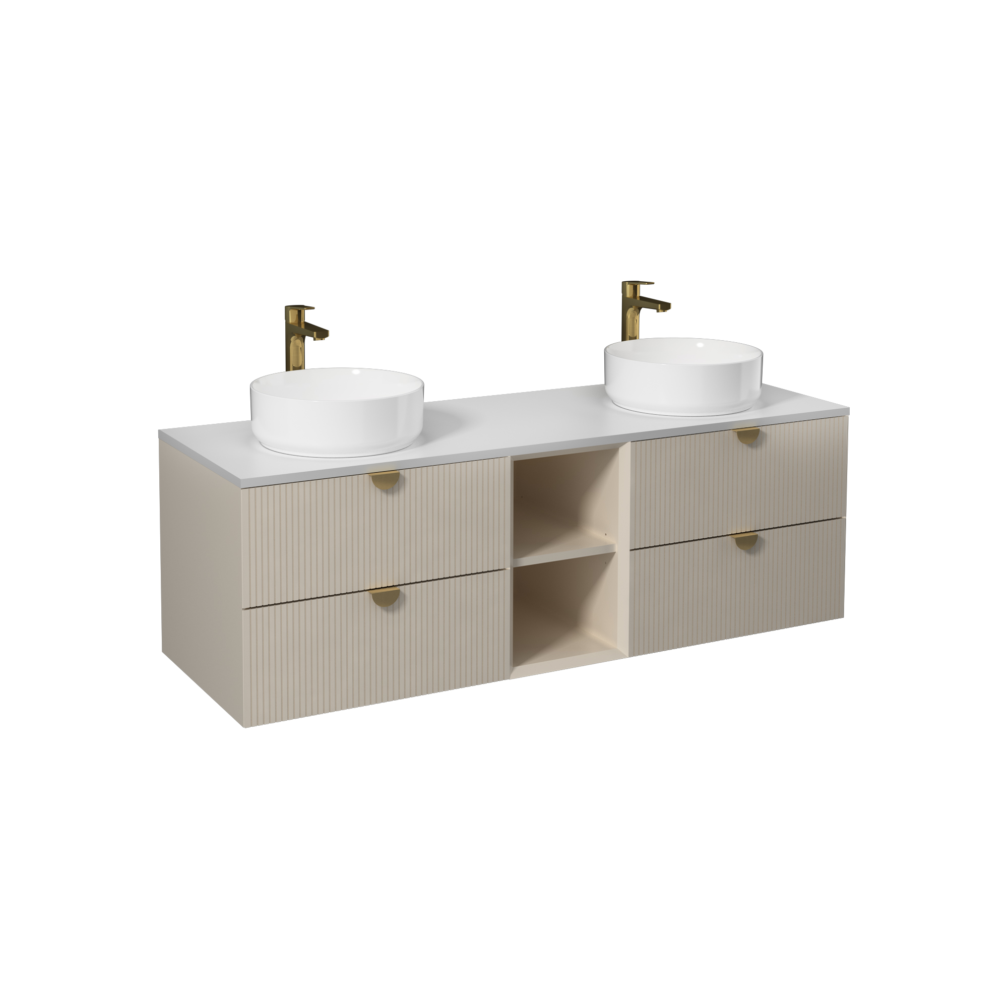 Infinity Washbasin Unit Open Shelf 1 30 cm (10NF65050 included) Pastel Green