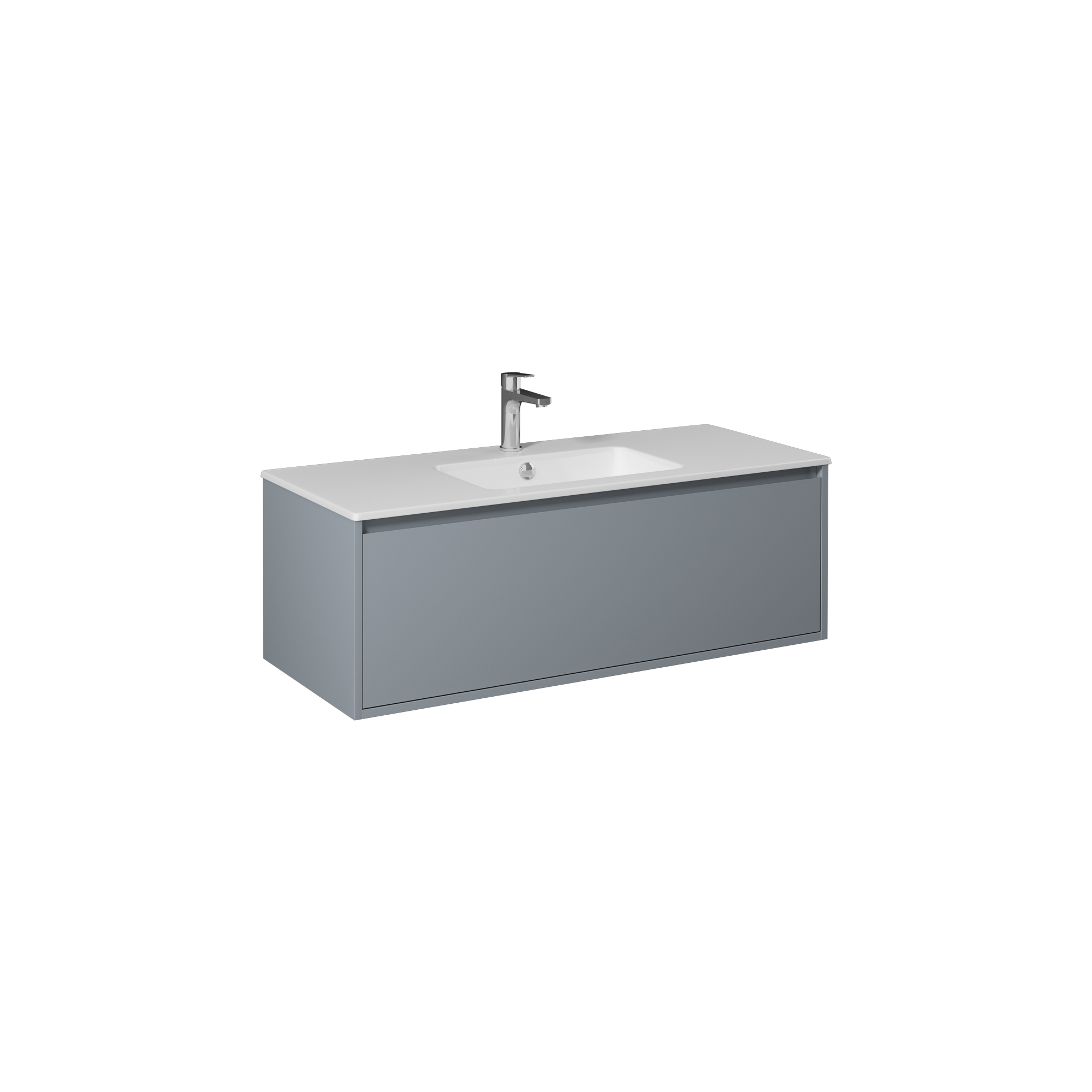 Pro 100cm Washbasin Unit With Single Drawer (10SL50101SV included) Light Grey