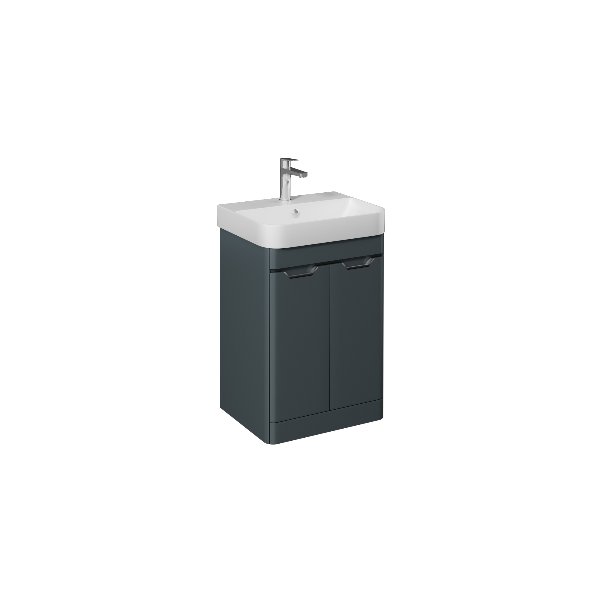 Fonte 57cm Lavabo Dolabı,2 Çekmece(10SQ50057 dahil) Açık Gri