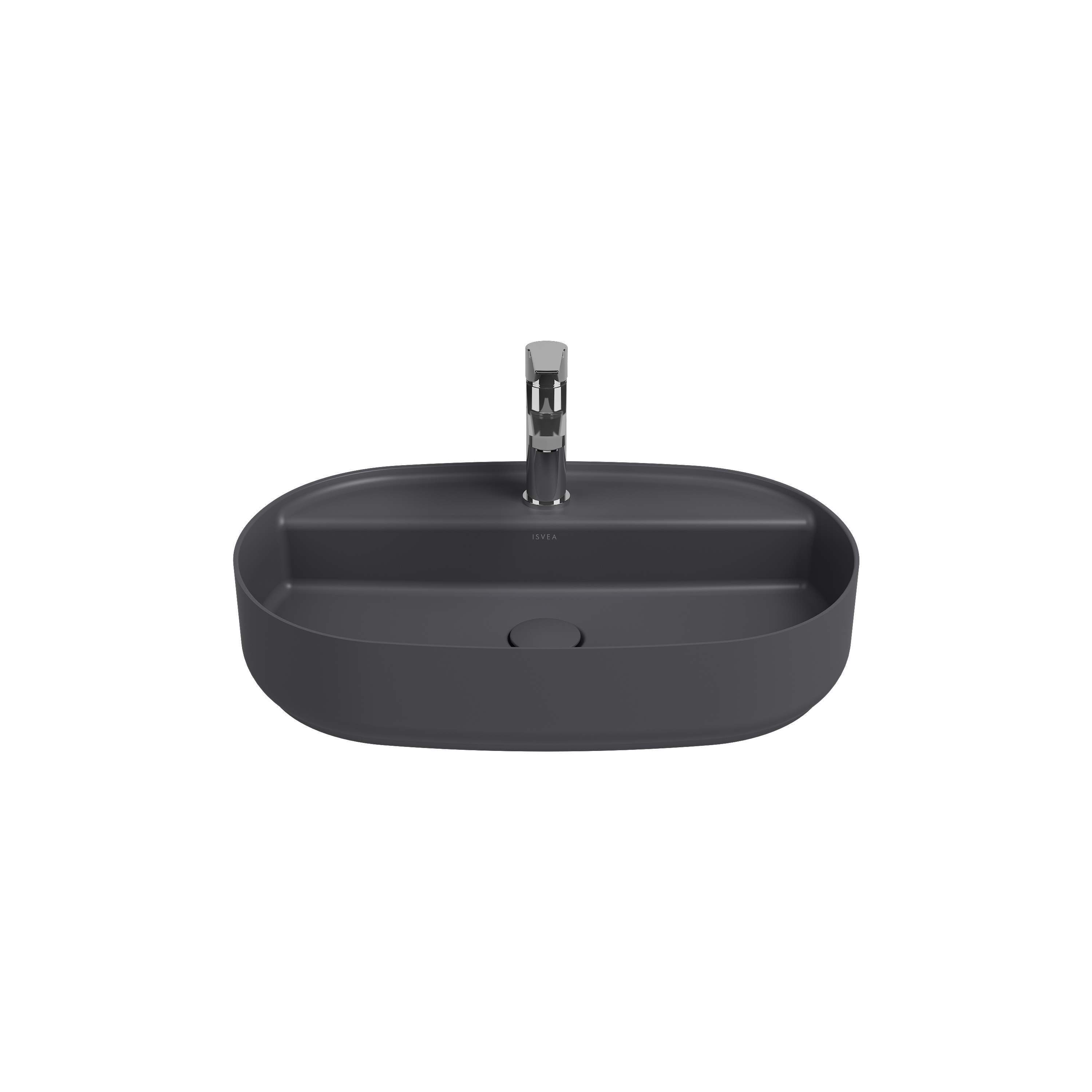 Infinity Counter Top Washbasin 60 cm Anthracite