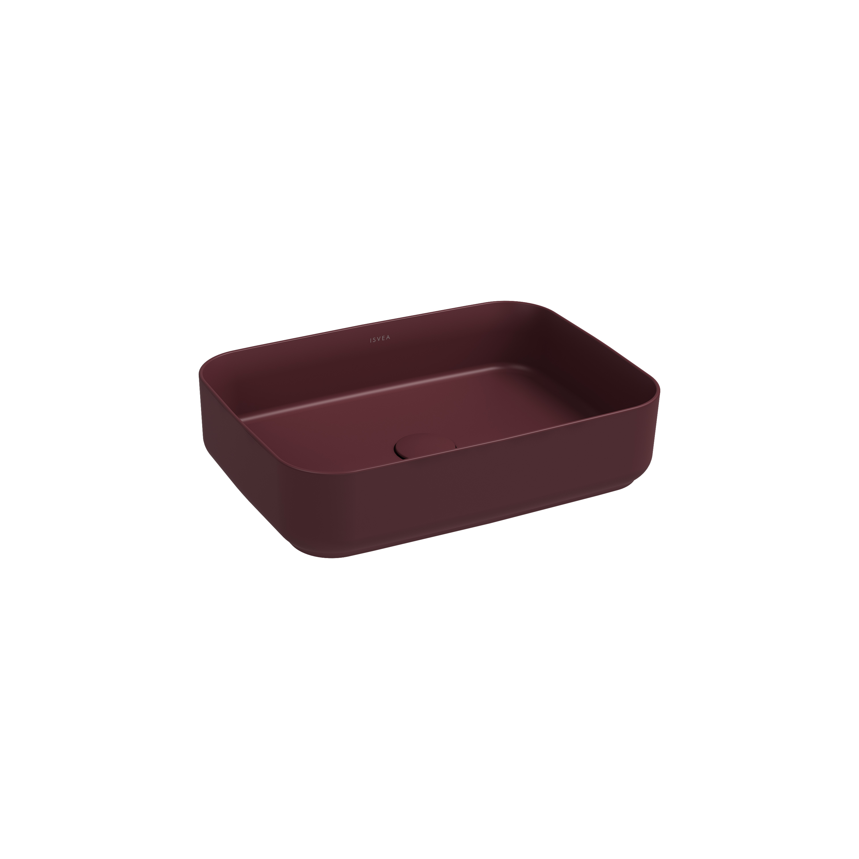 Infinity Tezgah Üstü Lavabo 50 cm Rustik Bordo